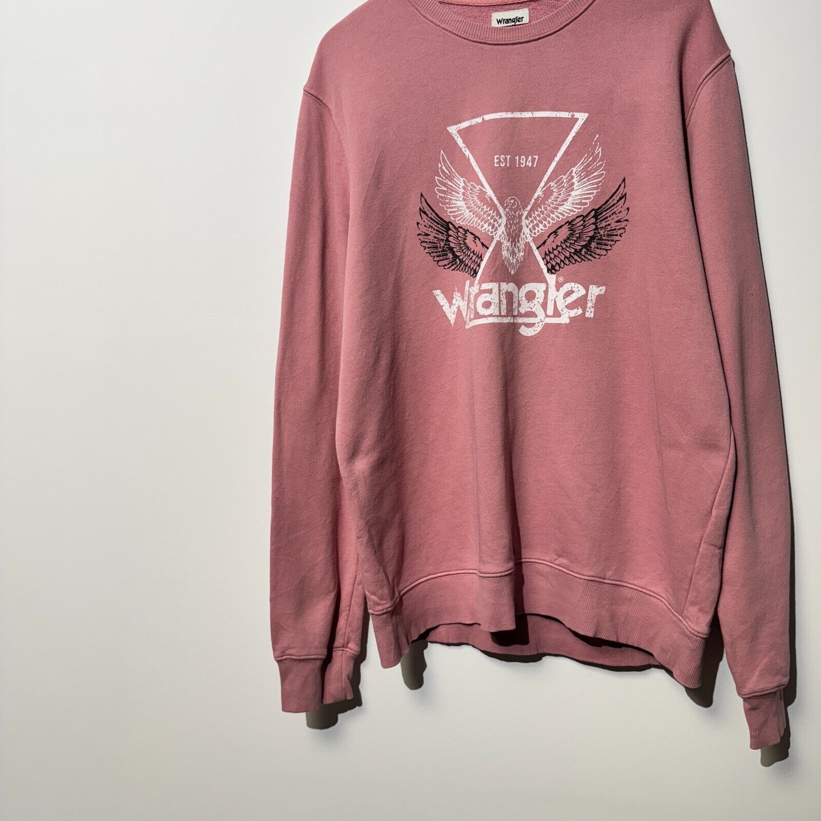 Wrangler Vintage Wrangler Unisex Pink Cotton Crewneck Size XL Faded Size US XL / EU 56 / 4 - 4 Thumbnail