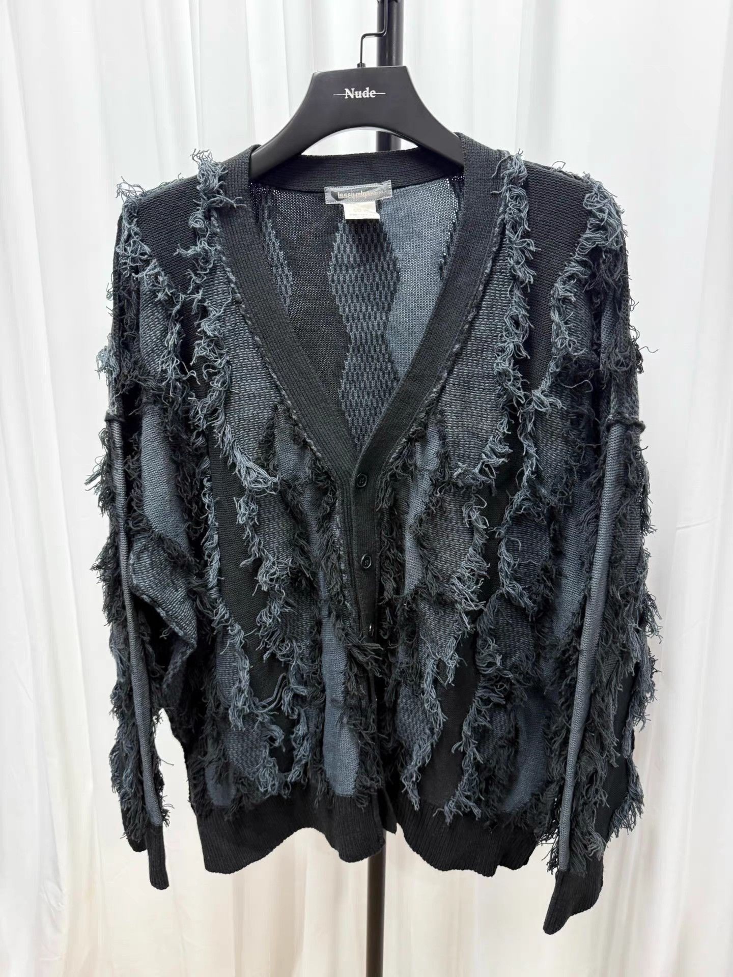 Issey Miyake Issey miyake men 80s Fuzzy Stripe Cardigan K20 Size US S / EU 44-46 / 1 - 1 Thumbnail