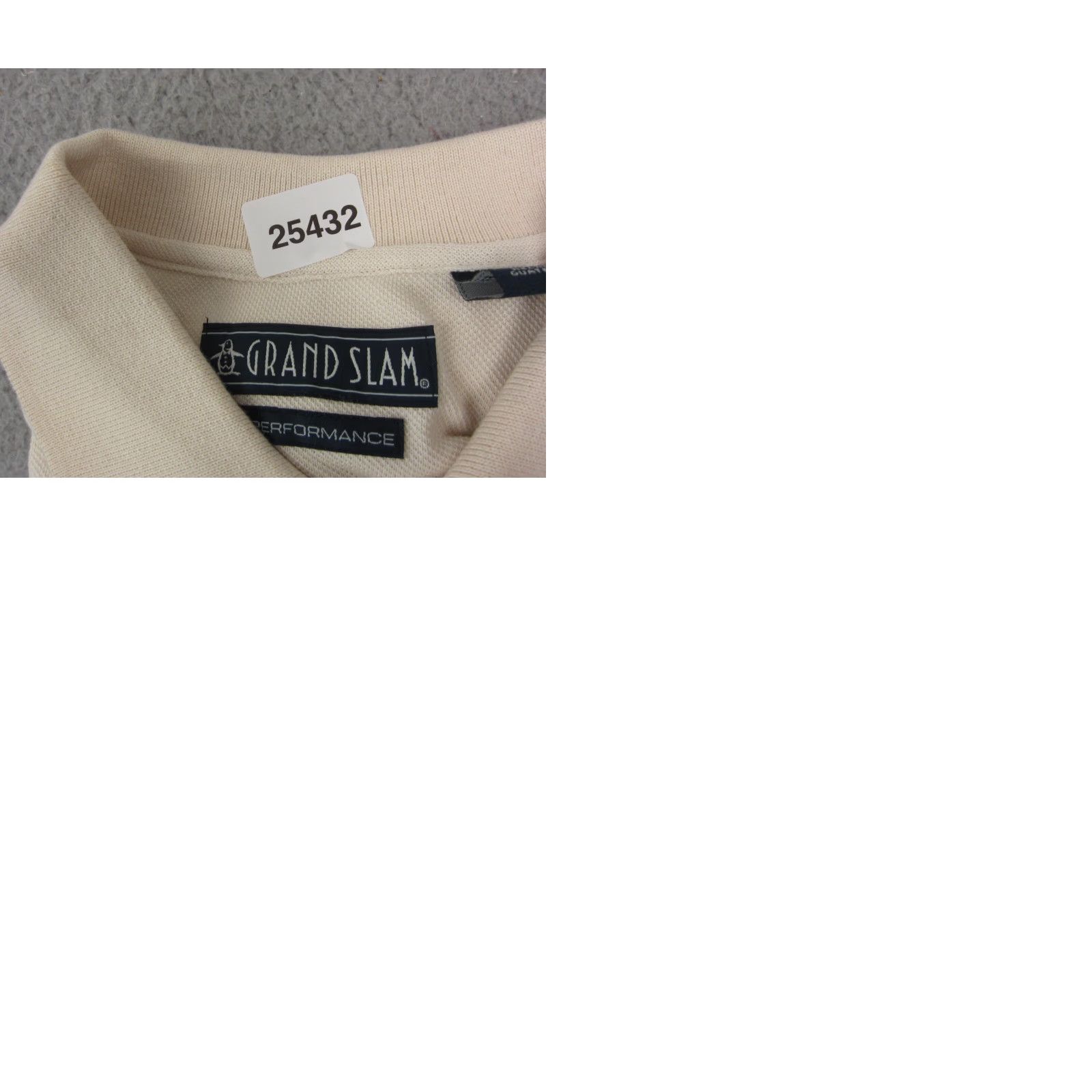 Vintage VINTAGE Grand Slam Polo Shirt Adult Large Beige 90s Golf Mens Short Sleeve Jersey Cotton Polyester Logo Size US L / EU 52-54 / 3 - 10 Thumbnail