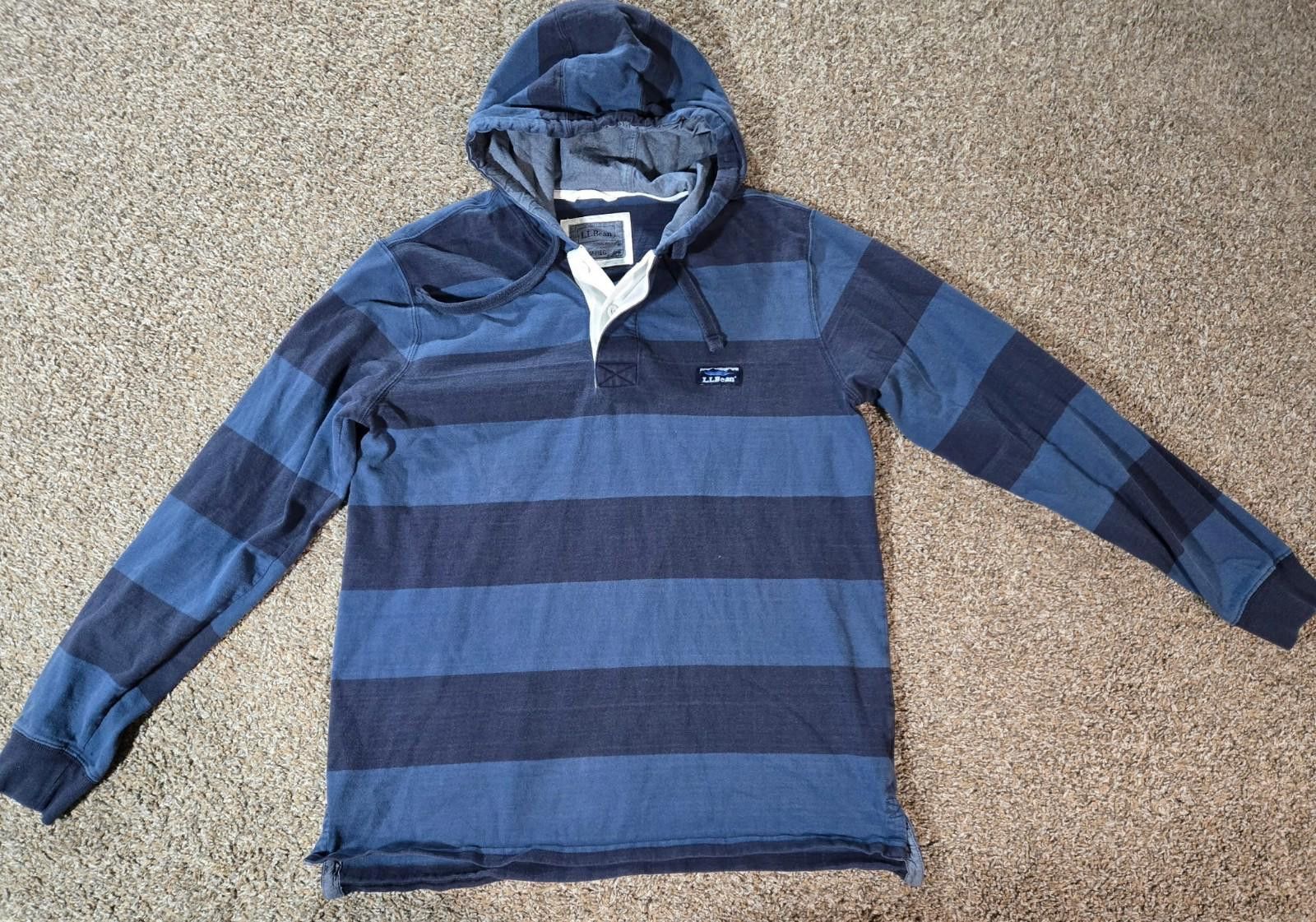 L.L. Bean L.L. Bean Lakewashed Rugby Hoodie Mens M Traditional Fit Size US M / EU 48-50 / 2 - 1 Thumbnail