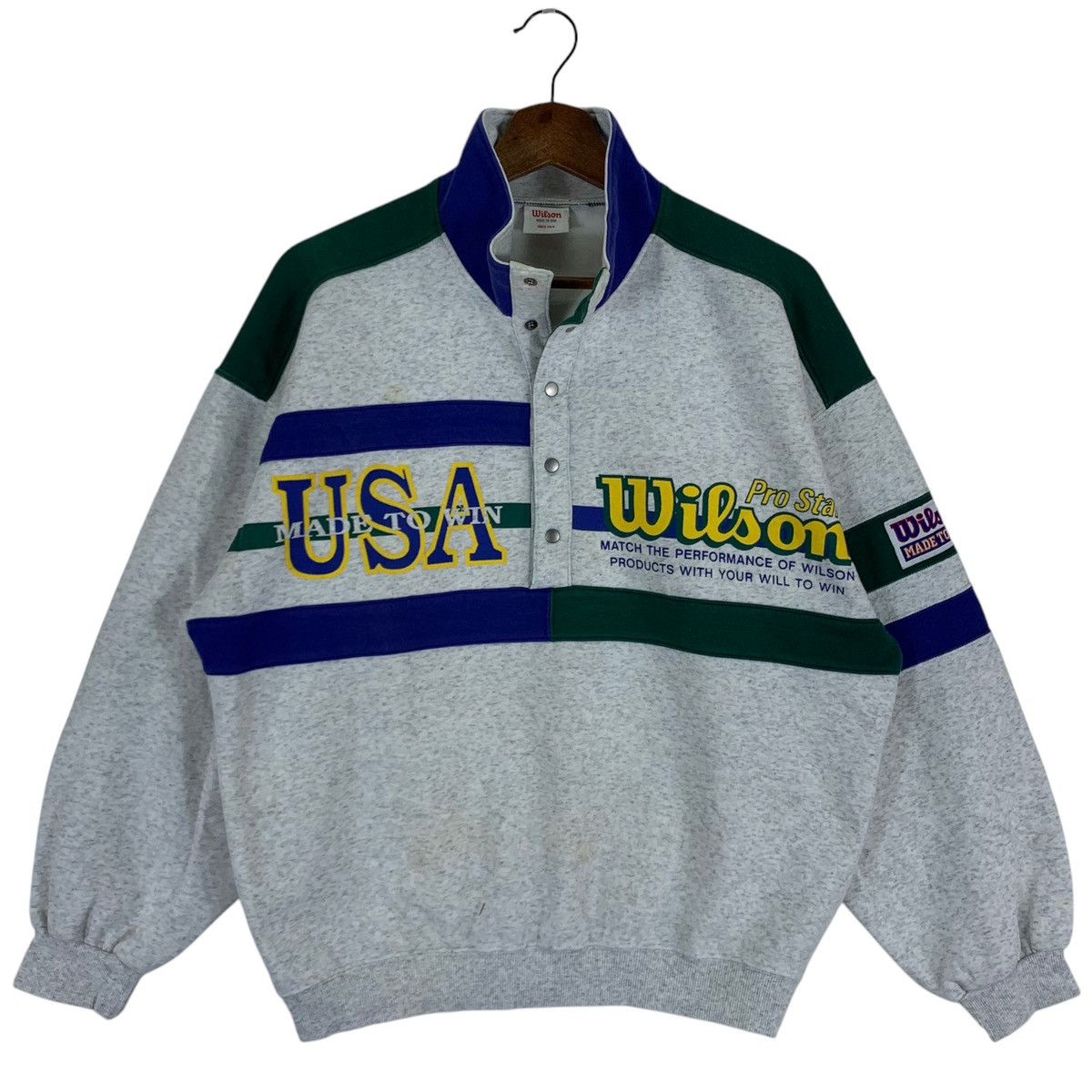Vintage × Wilson Vintage Wilson Athletic Sportswear Crewneck Size US M / EU 48-50 / 2 - 1 Thumbnail