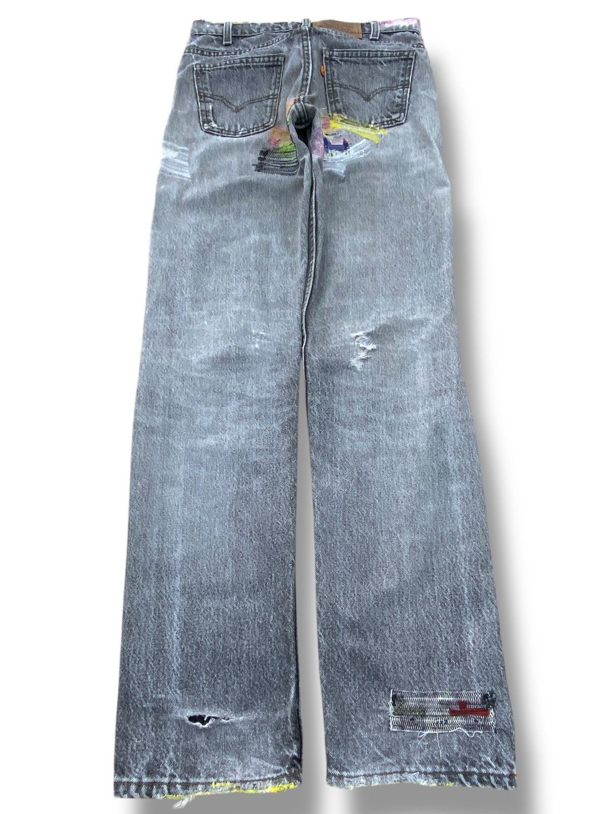 Levi's Levi’s Multicoloured Patched Repair Straight Leg Jeans Size US 28 / EU 44 - 3 Thumbnail