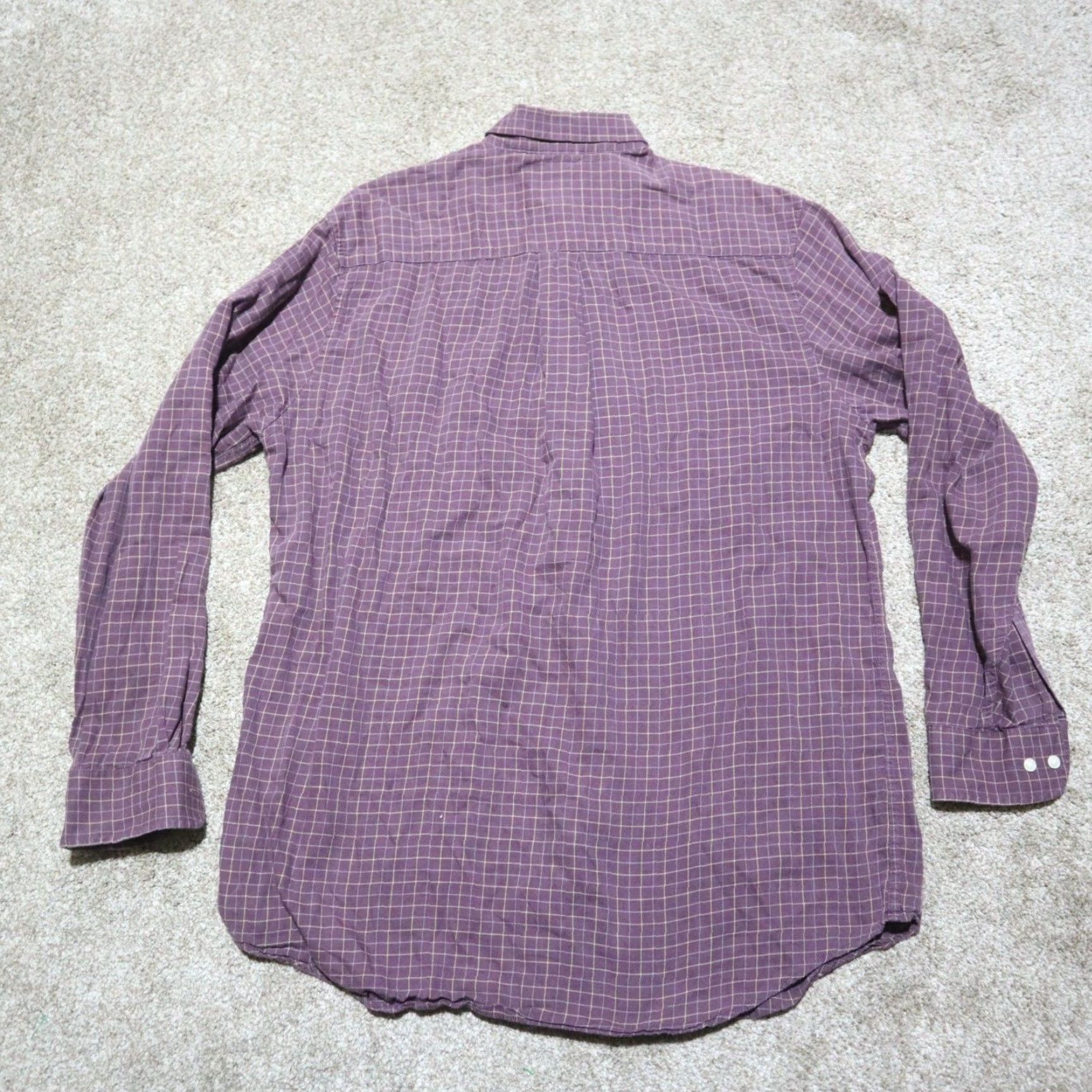 Vintage SADDLEBRED Shirt Men's L Burgundy Long Sleeve Button-Down Plaid Size L Large Size US L / EU 52-54 / 3 - 8 Thumbnail