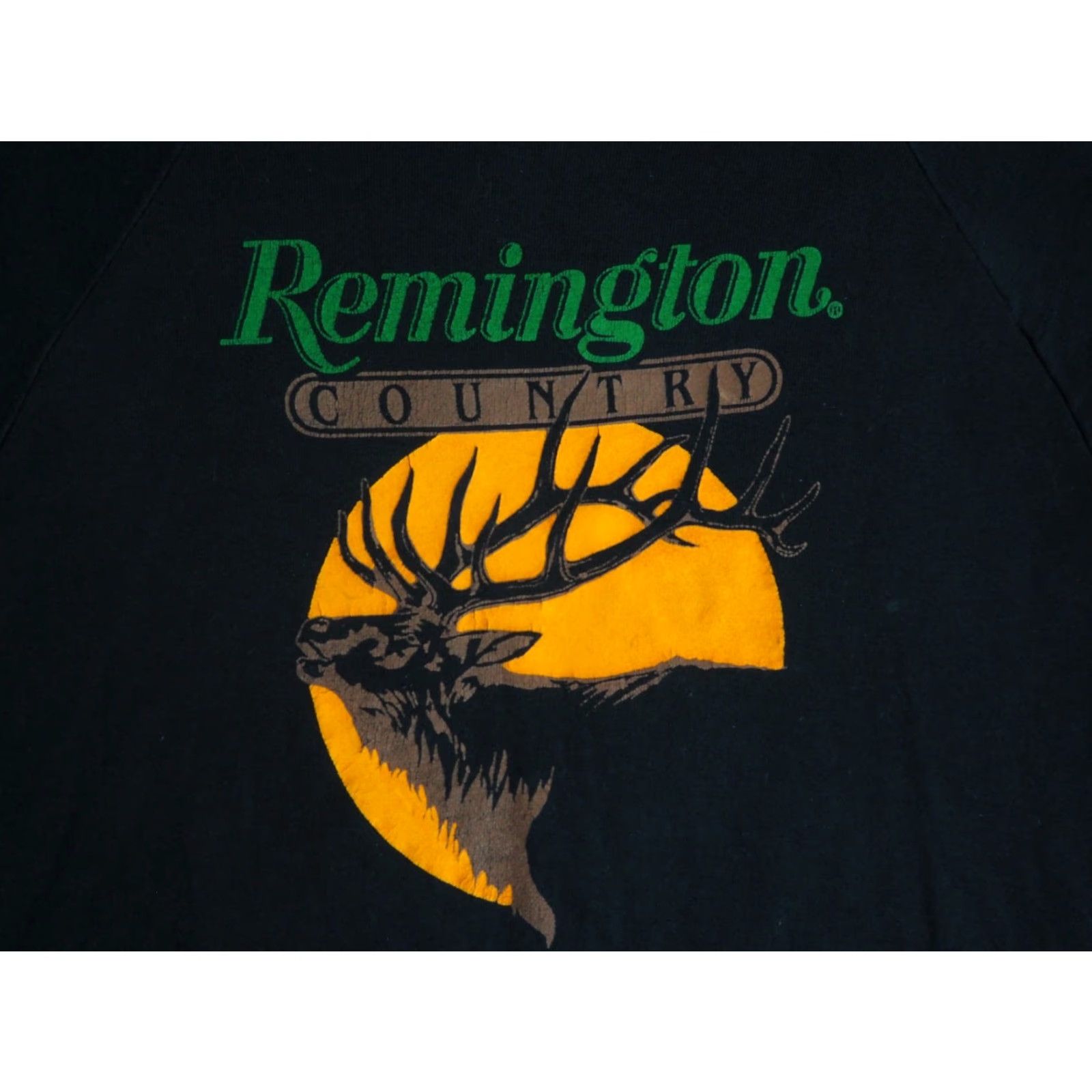 Jerzees VTG Jerzees Pullover Sweatshirt Black M 90s Graphic Print Hunting Remington Elk USA Mens L Size US L / EU 52-54 / 3 - 3 Thumbnail