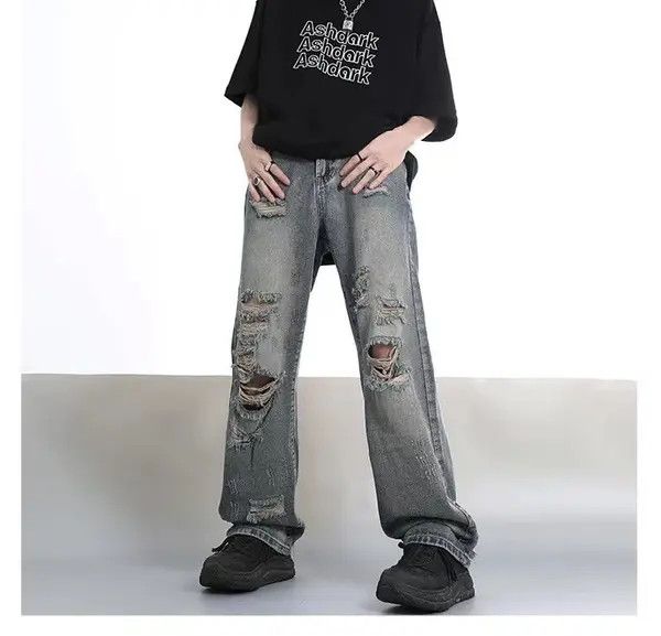 Japanese Brand High street old washed street hiphop ripped jeans Size US 32 / EU 48 - 7 Thumbnail