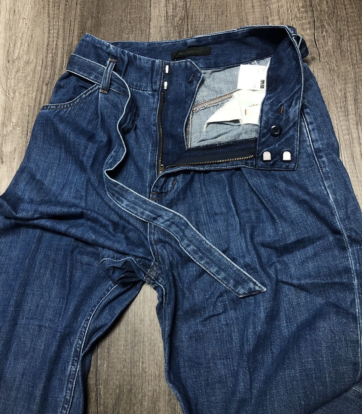 Japanese Brand × Uniqlo × Vintage Uniqlo Jeans Fit Relaxed Style Tapered With Belt (unisex) Size 28" / US 6 / IT 42 - 13 Thumbnail