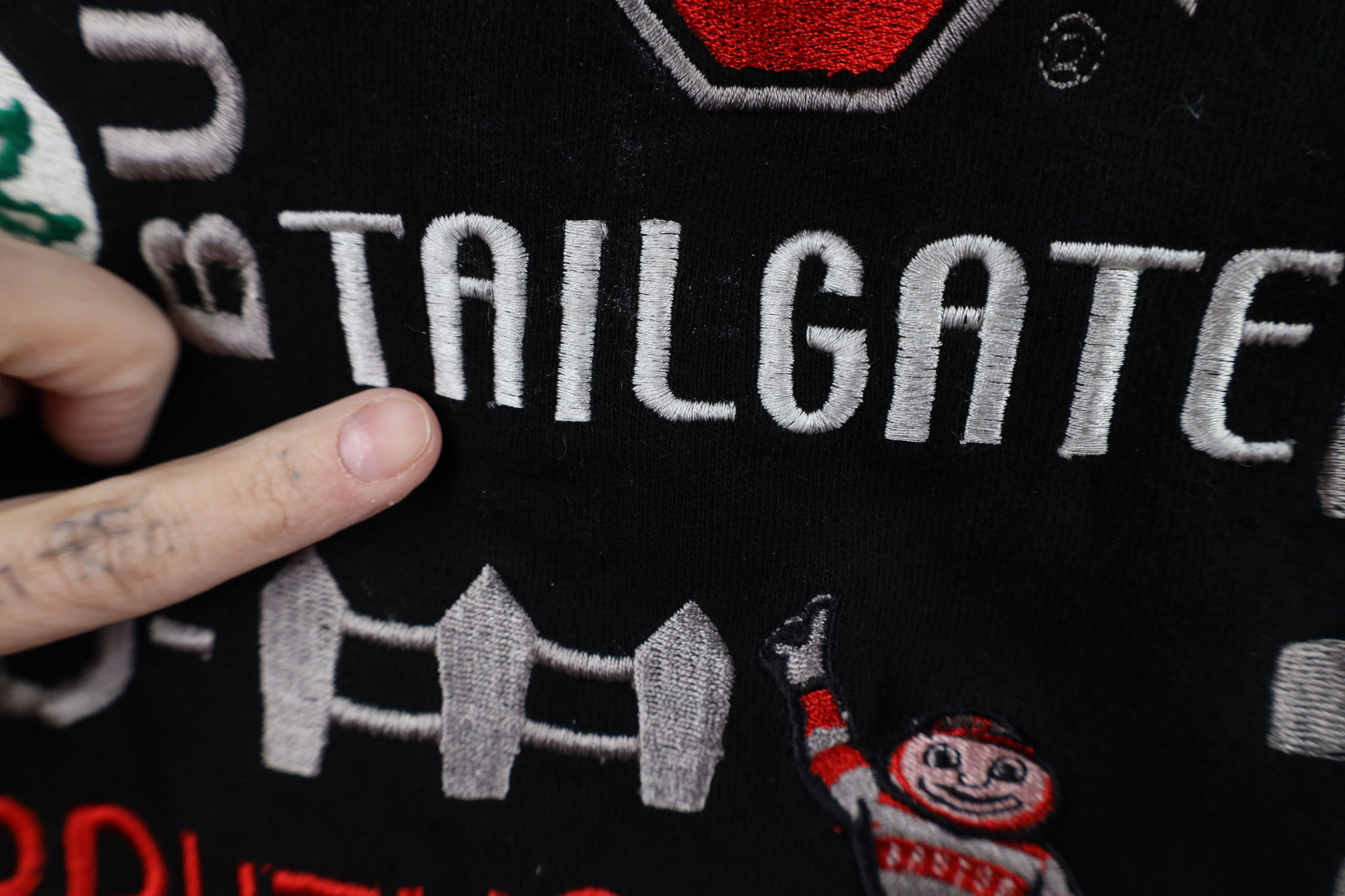 Vintage Vintage 90s Ohio State University Football Full Zip Hoodie Size XL / US 12-14 / IT 48-50 - 10 Thumbnail