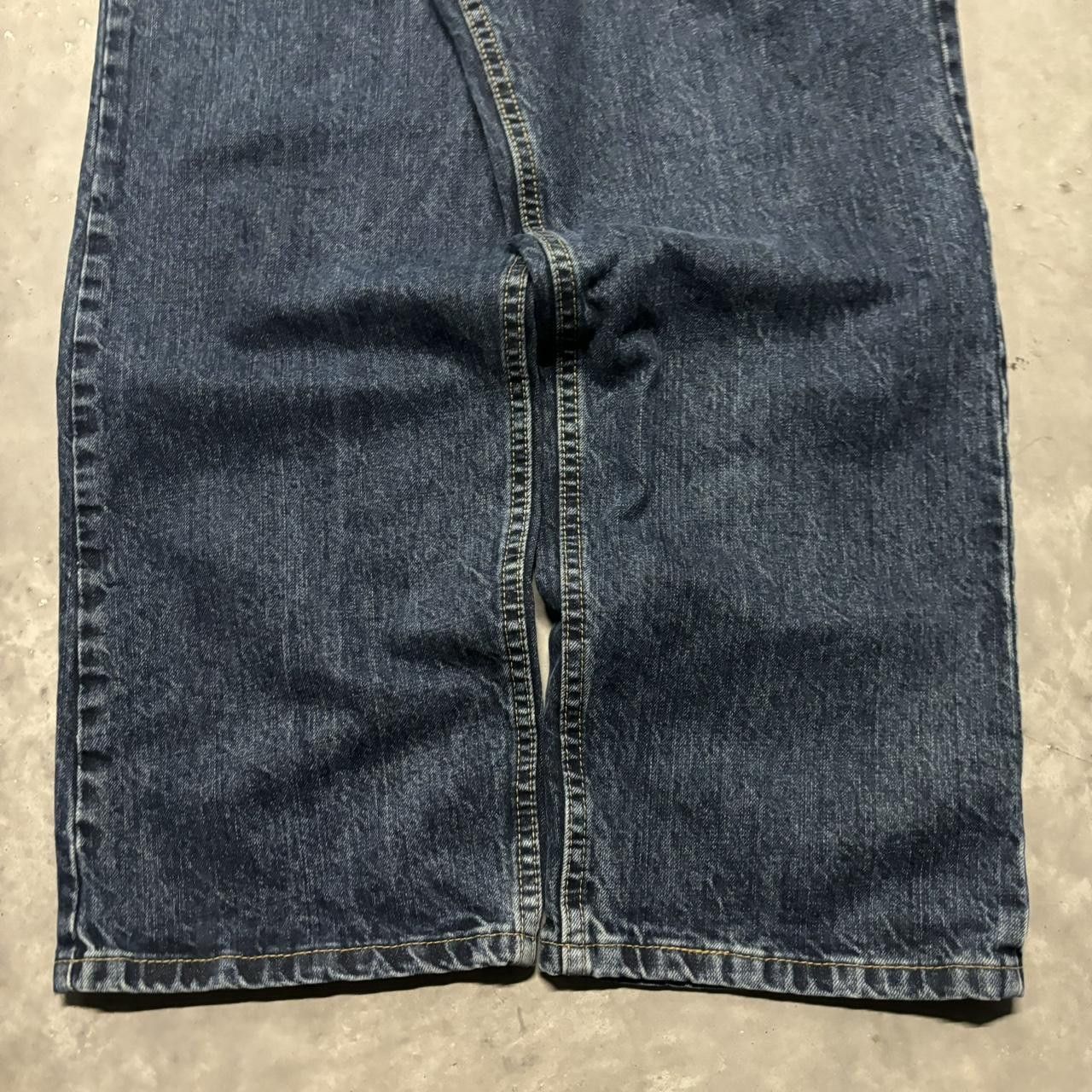 Japanese Brand × Vintage Crazy Vintage Y2K/2000s Baggy Dark Wash Skater Denim Jeans! Size US 40 / EU 56 - 6 Thumbnail