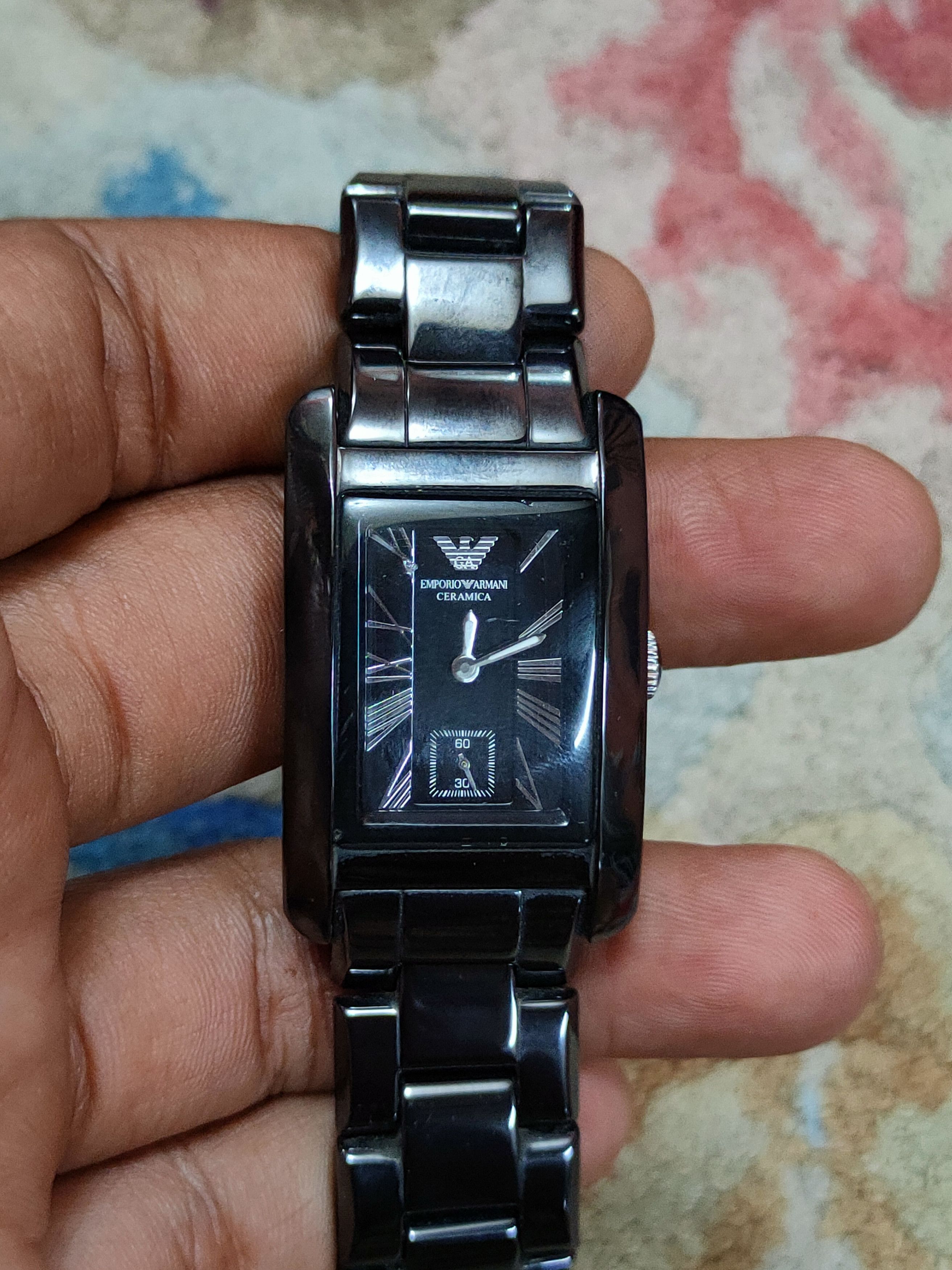 Emporio Armani × Vintage Emporio Armani ceramic black vintage watch #dumoh Size ONE SIZE - 2 Thumbnail