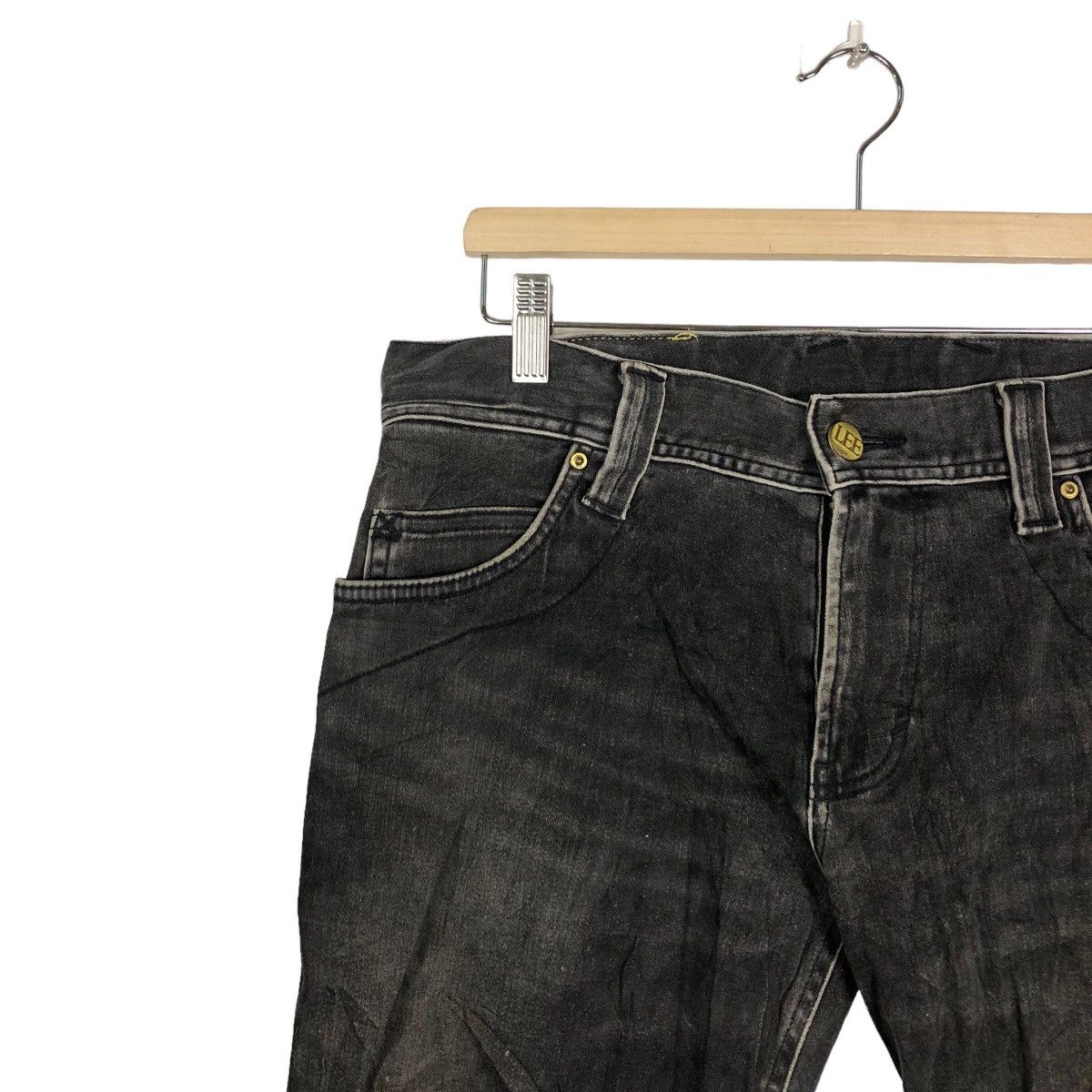 Japanese Brand × Lee 🔥90’s Rare Distressed Denim Jeans Lee Punk Design Size US 33 - 6 Thumbnail