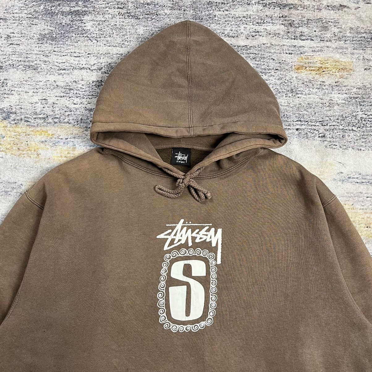 Stussy × Vintage Vintage Stussy logo hoodie brown Size US L / EU 52-54 / 3 - 2 Thumbnail