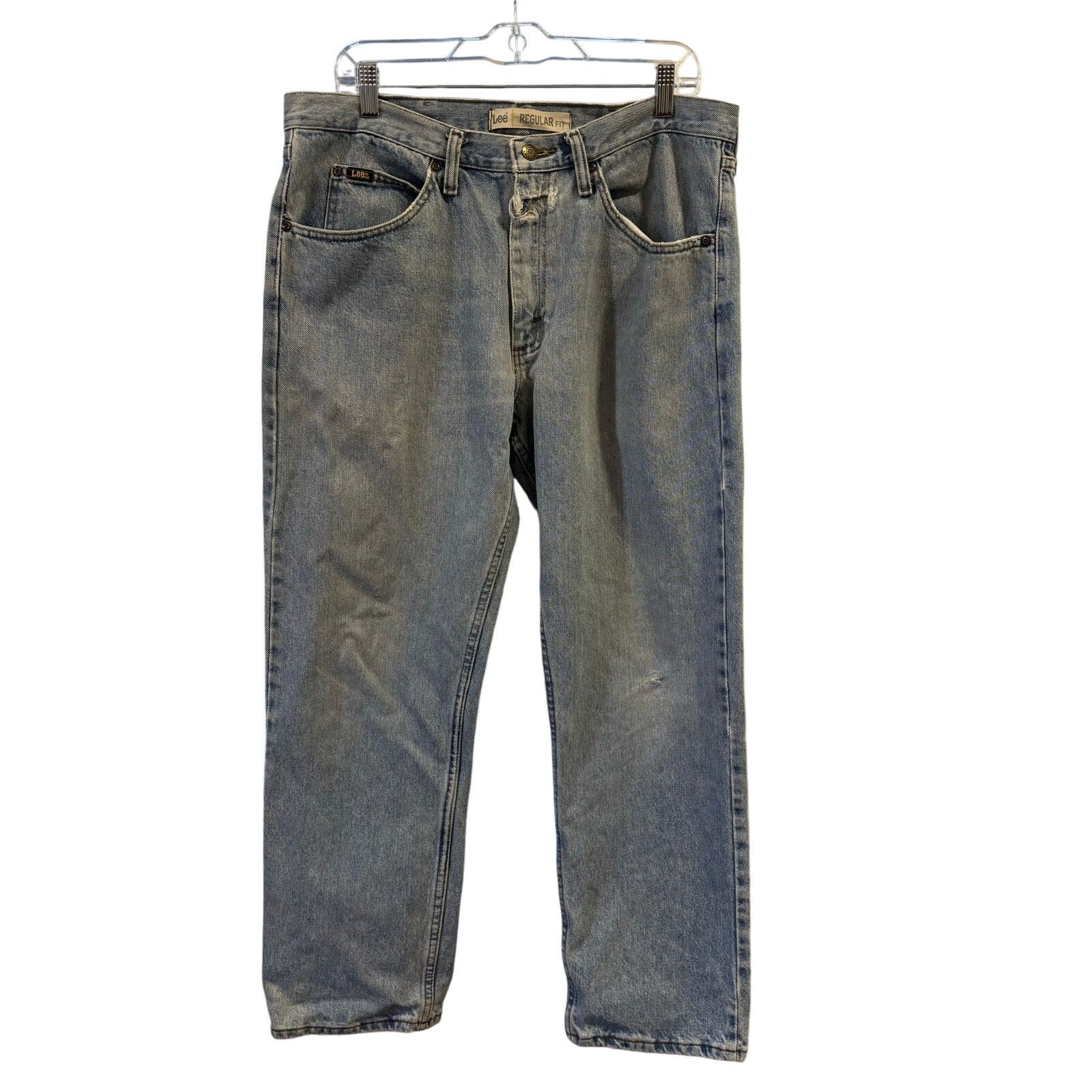 Lee 90s Lee Distressed Regular Straight Jeans Light Wash, 36X29 Size US 36 / EU 52 - 2 Thumbnail