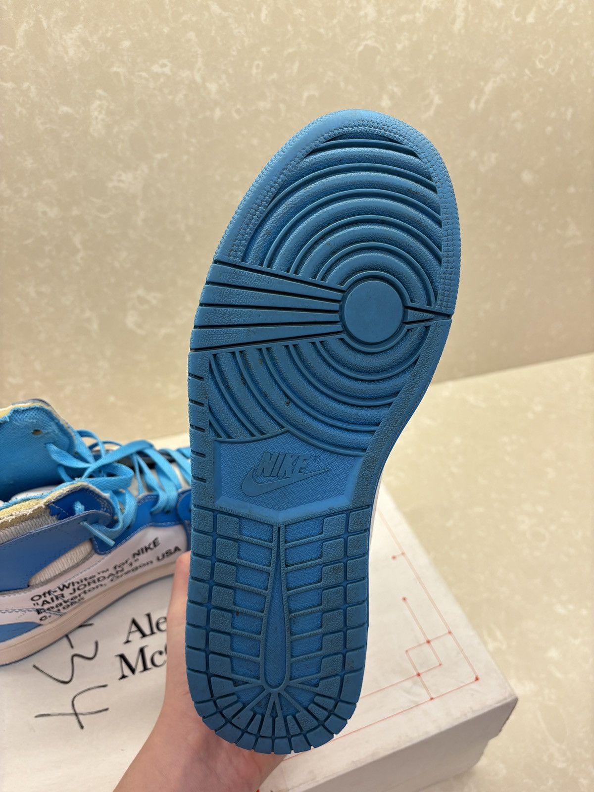 Nike × Off-White Off white unc jordan 1 Size US 11.5 / EU 44-45 - 2 Thumbnail