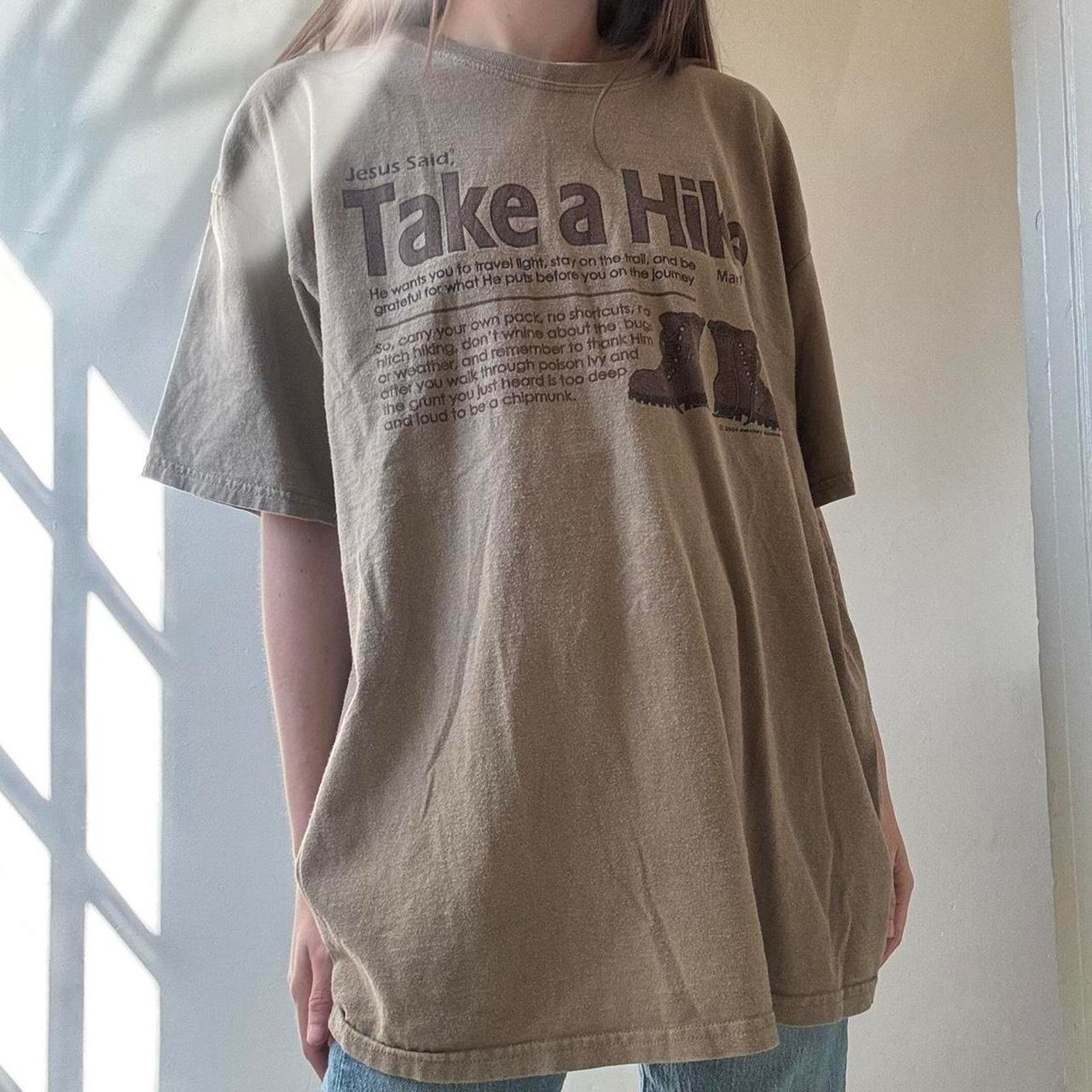 Other Vintage Y2K Jesus Said Take a Hike T-Shirt 2004 Large Y2K Size US L / EU 52-54 / 3 - 1 Thumbnail