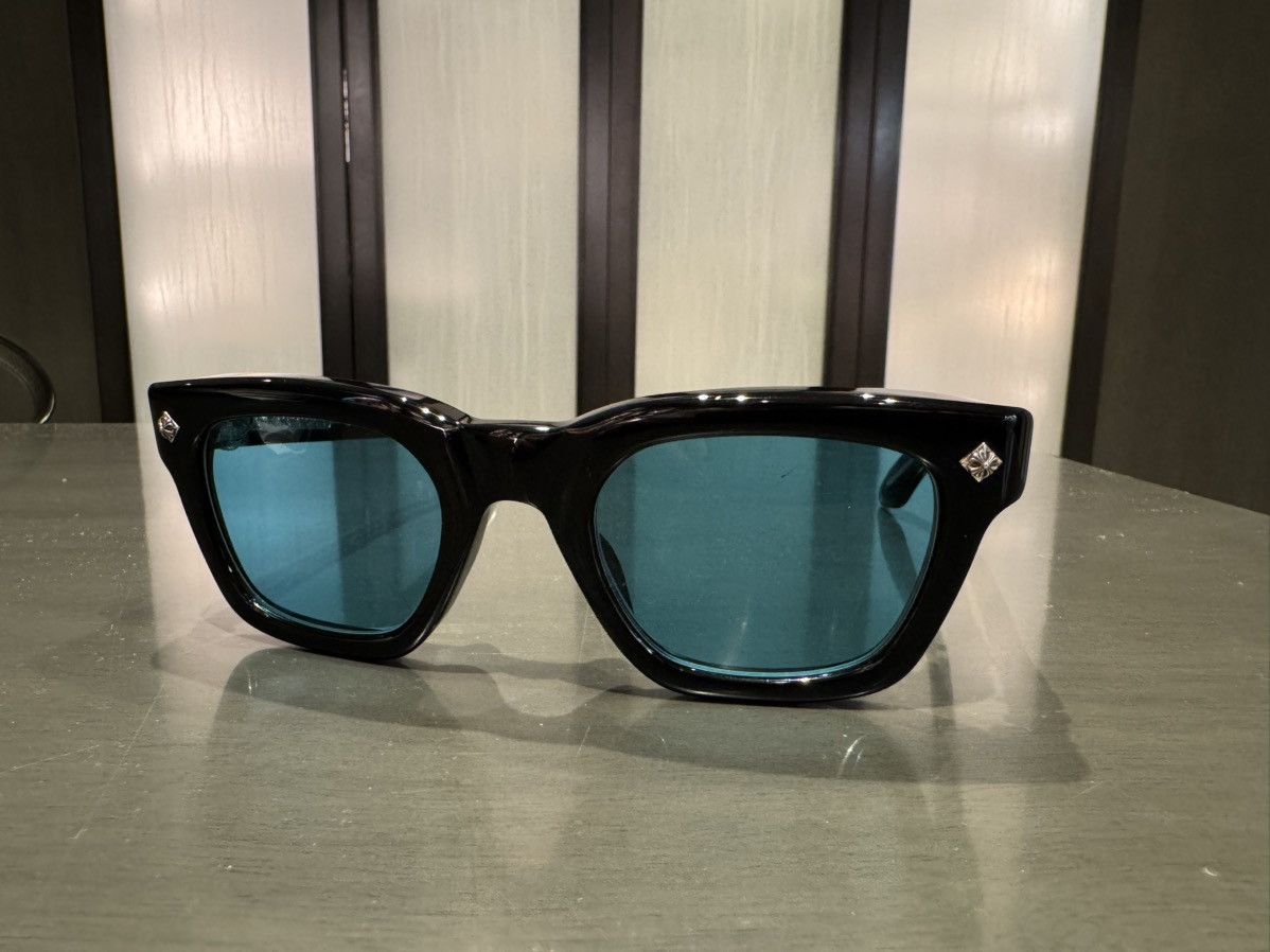 Chrome Hearts CH Donnysoffergism Sunglasses (Black/Aquamarine) Size ONE SIZE - 8 Thumbnail