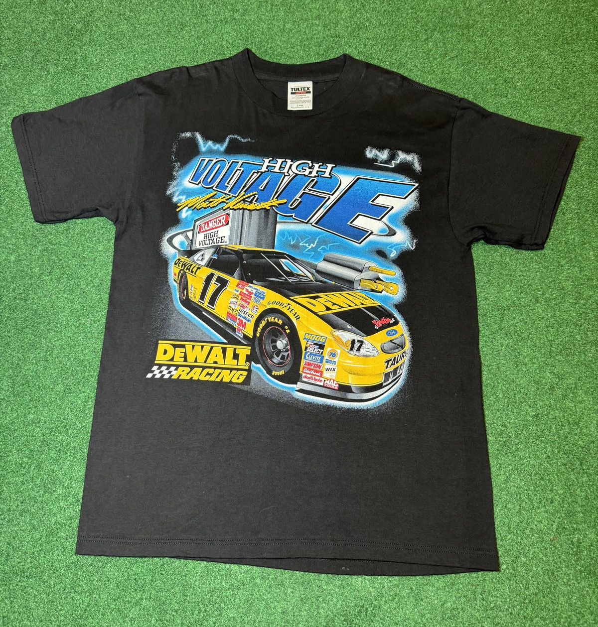 Tultex × Vintage Vtg 90s Y2K Dewalt Racing Matt Kenseth High Voltage T Shirt Size US L / EU 52-54 / 3 - 1 Thumbnail