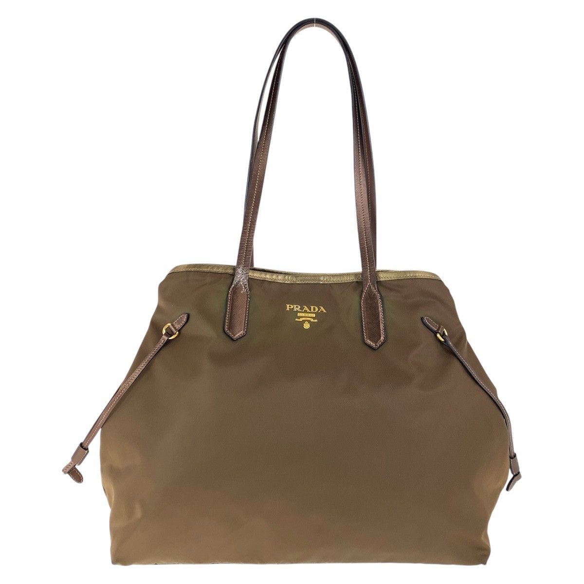 Prada Prada Tessuto Saffiano 2Way Tote Bag Others Shoulder Bag in Brown, Women's