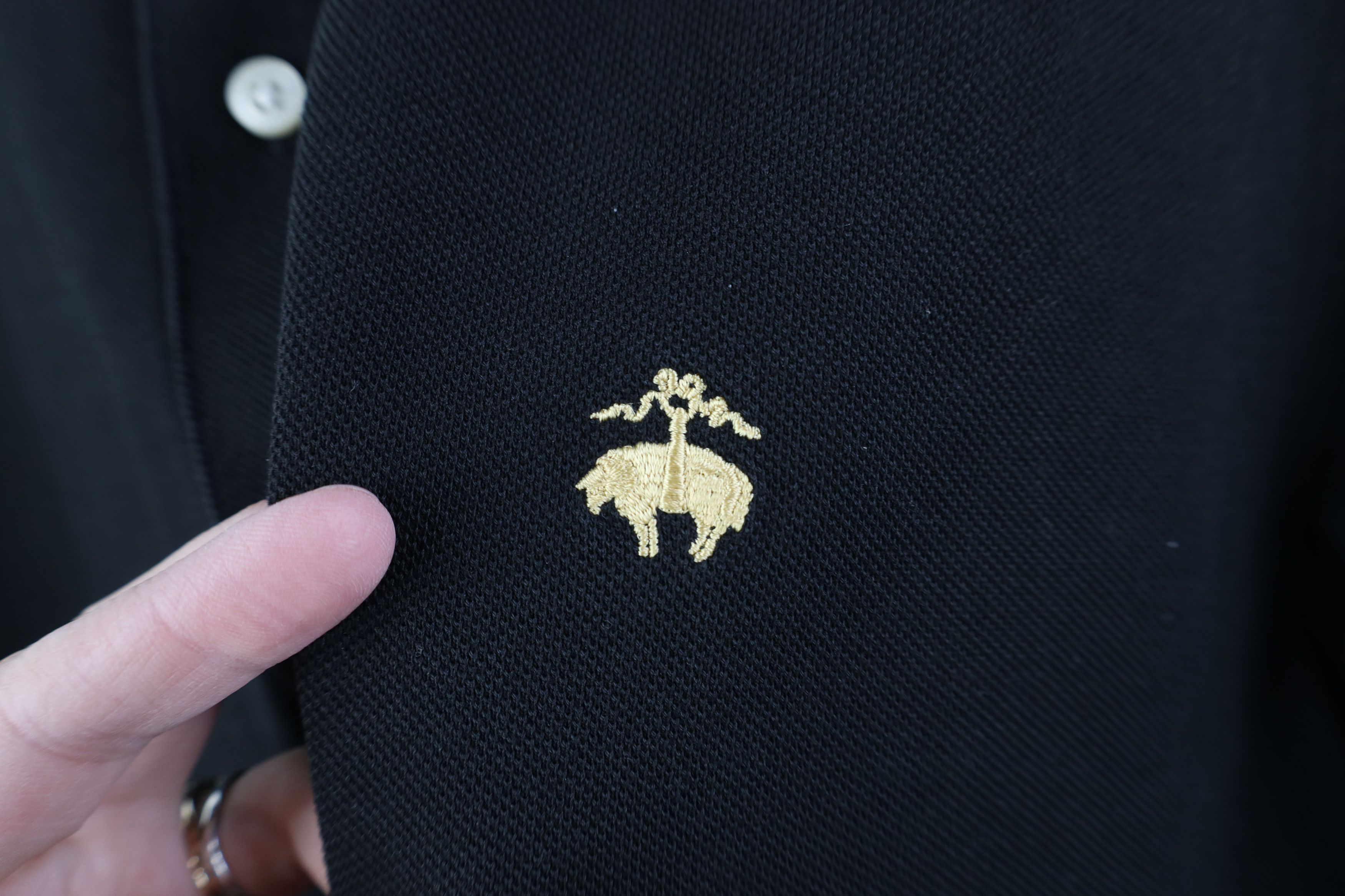 Brooks Brothers Vintage Brooks Brothers Fit Pique Cotton Golf Polo Black Size US L / EU 52-54 / 3 - 4 Thumbnail