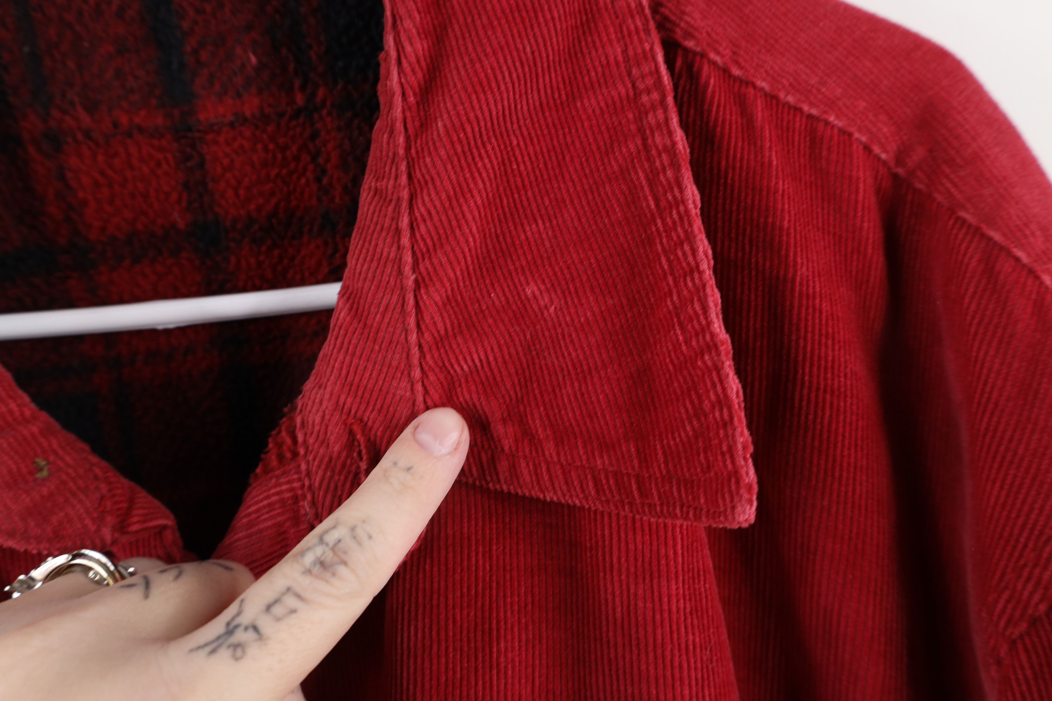 Vintage Vintage 90s Streetwear Lined Corduroy Shirt Jacket Jac Shirt Size US XL / EU 56 / 4 - 9 Thumbnail