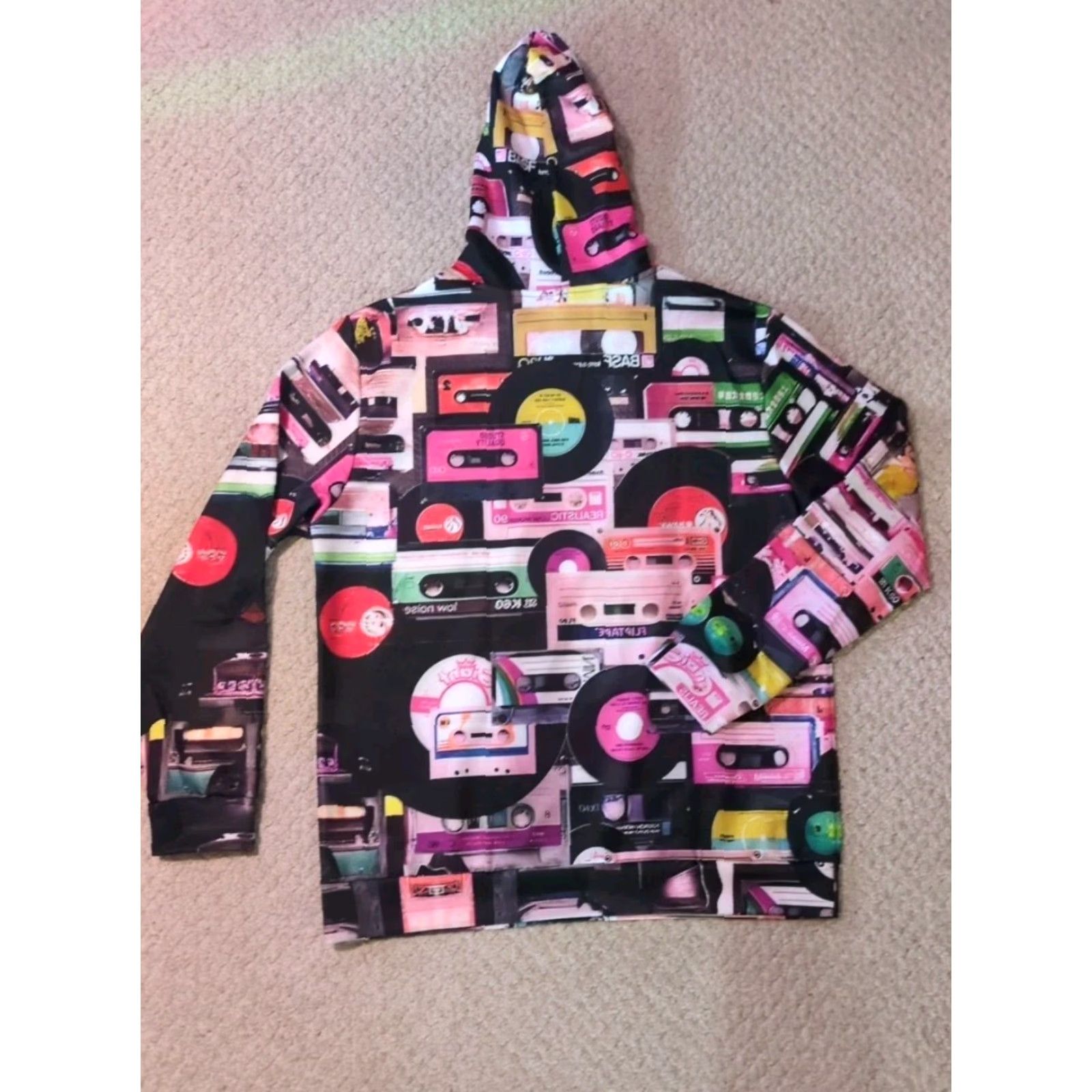 Vintage VINTAGE Cassette Tape Record Retrowave Hoodie Pullover 80s Retro Coat Jacket XL Size US XL / EU 56 / 4 - 7 Thumbnail