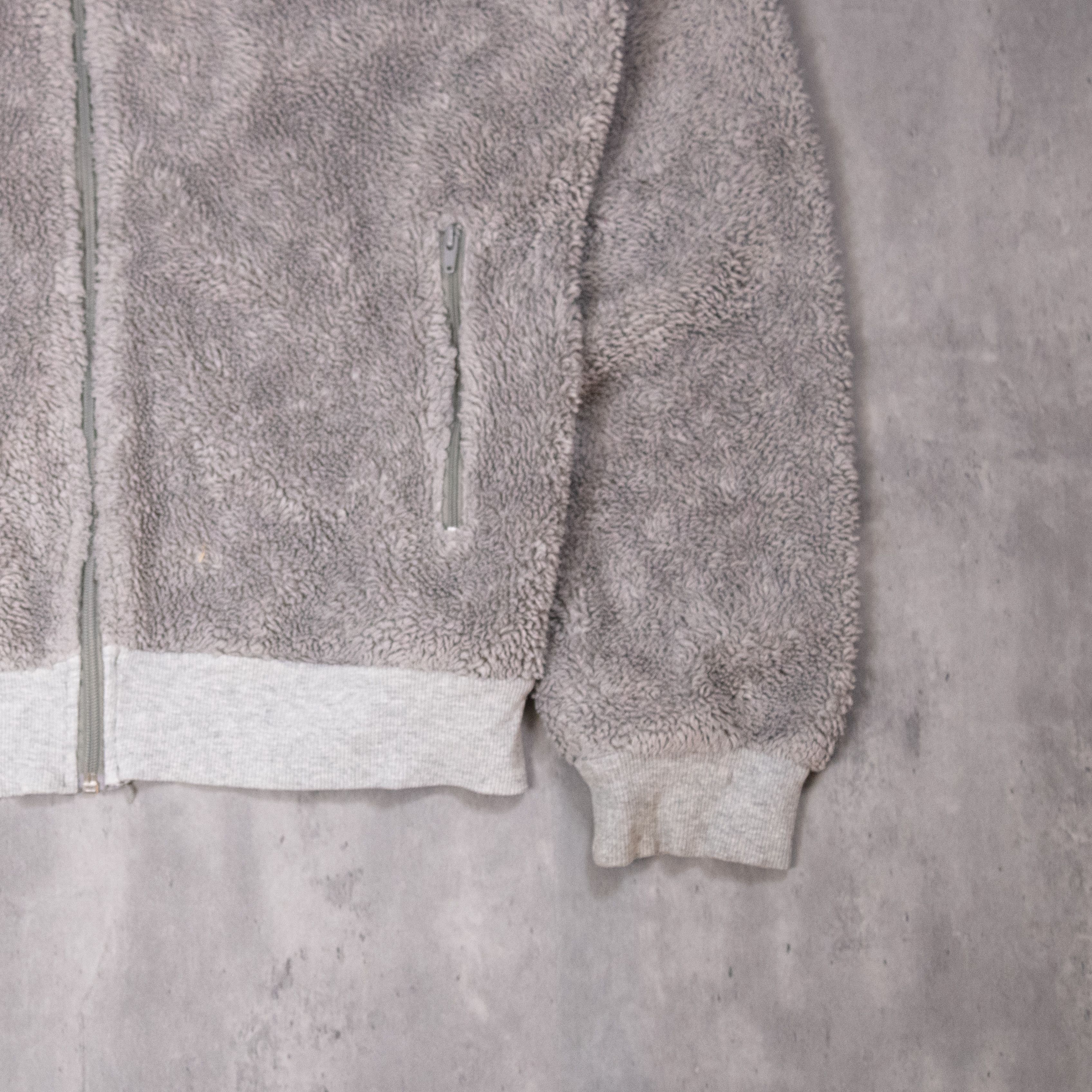 Vintage The Jean People Grey Retro X Deep Pile Hooded Fleece Jacket Size US S / EU 44-46 / 1 - 5 Thumbnail