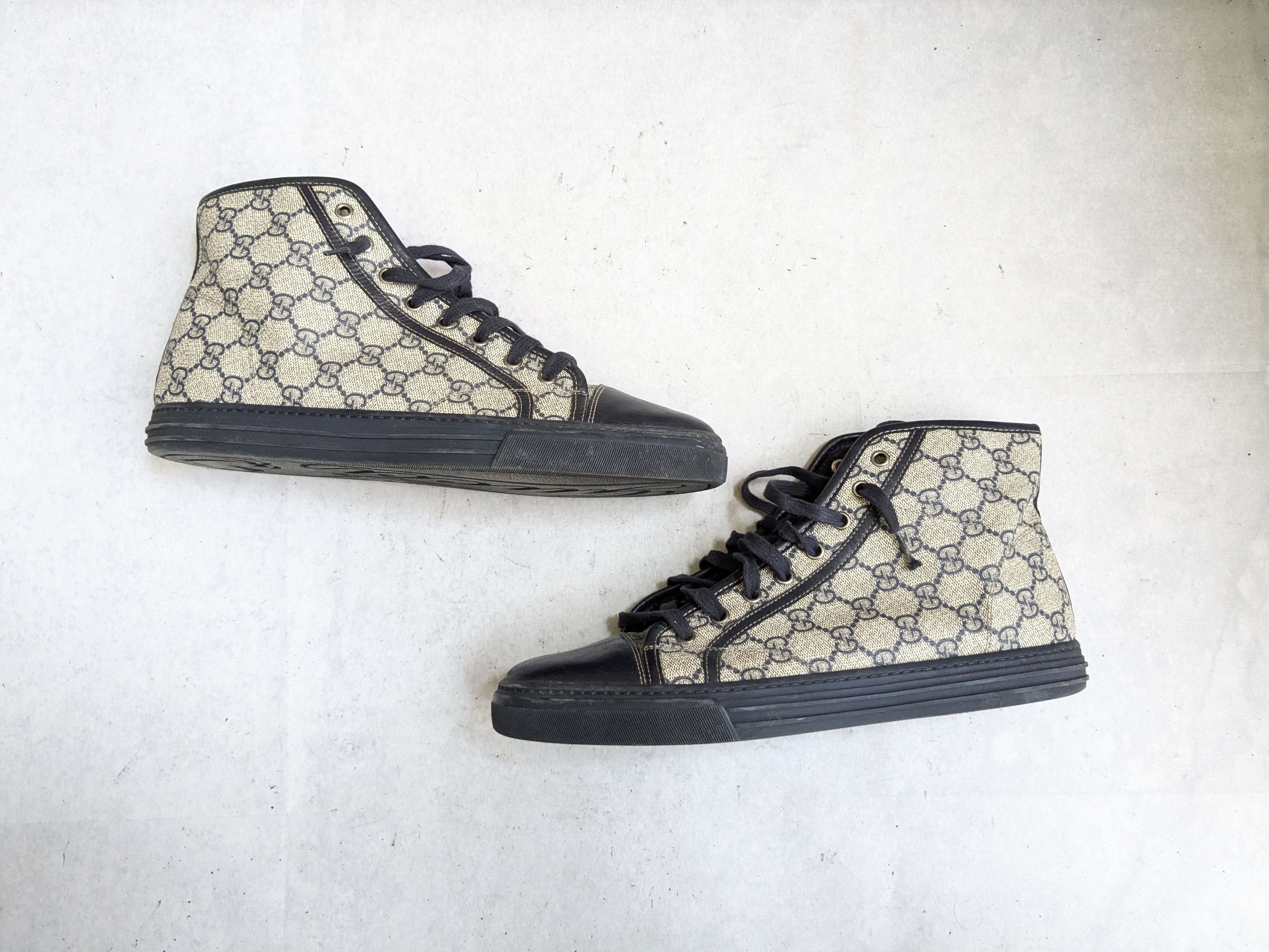 Gucci Gucci Monogram Sneakers Navy Blue 9.5 High Tops Size US 9.5 / EU 42-43 - 1 Thumbnail