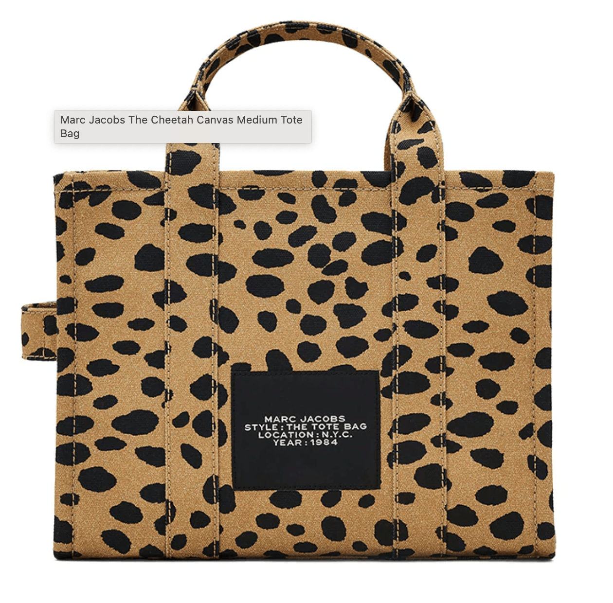 Marc Jacobs The Cheetah Canvas Medium Tote Bag Size ONE SIZE - 4 Thumbnail