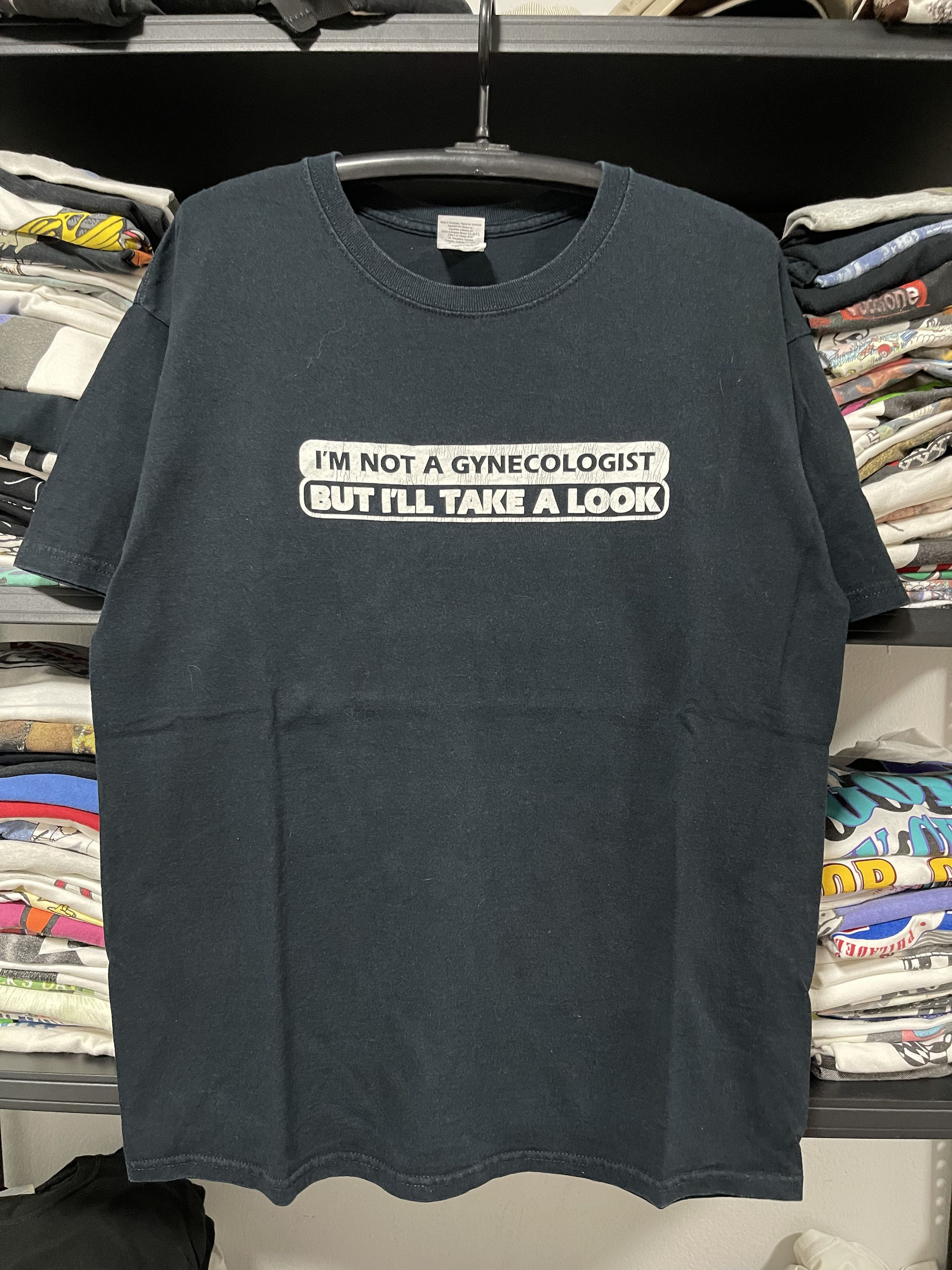 Vintage Y2K Vtg I'm No Gynecologist But I'll Take A Look FunnyTee L Size US L / EU 52-54 / 3 - 1 Thumbnail