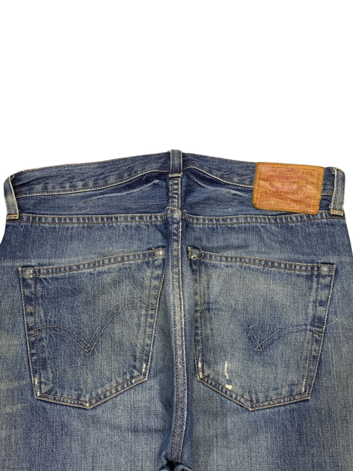 Levi's Vintage 02 Levis 501xx Big E Selvedge Mud Wash Loose Jeans Size US 33 - 9 Thumbnail