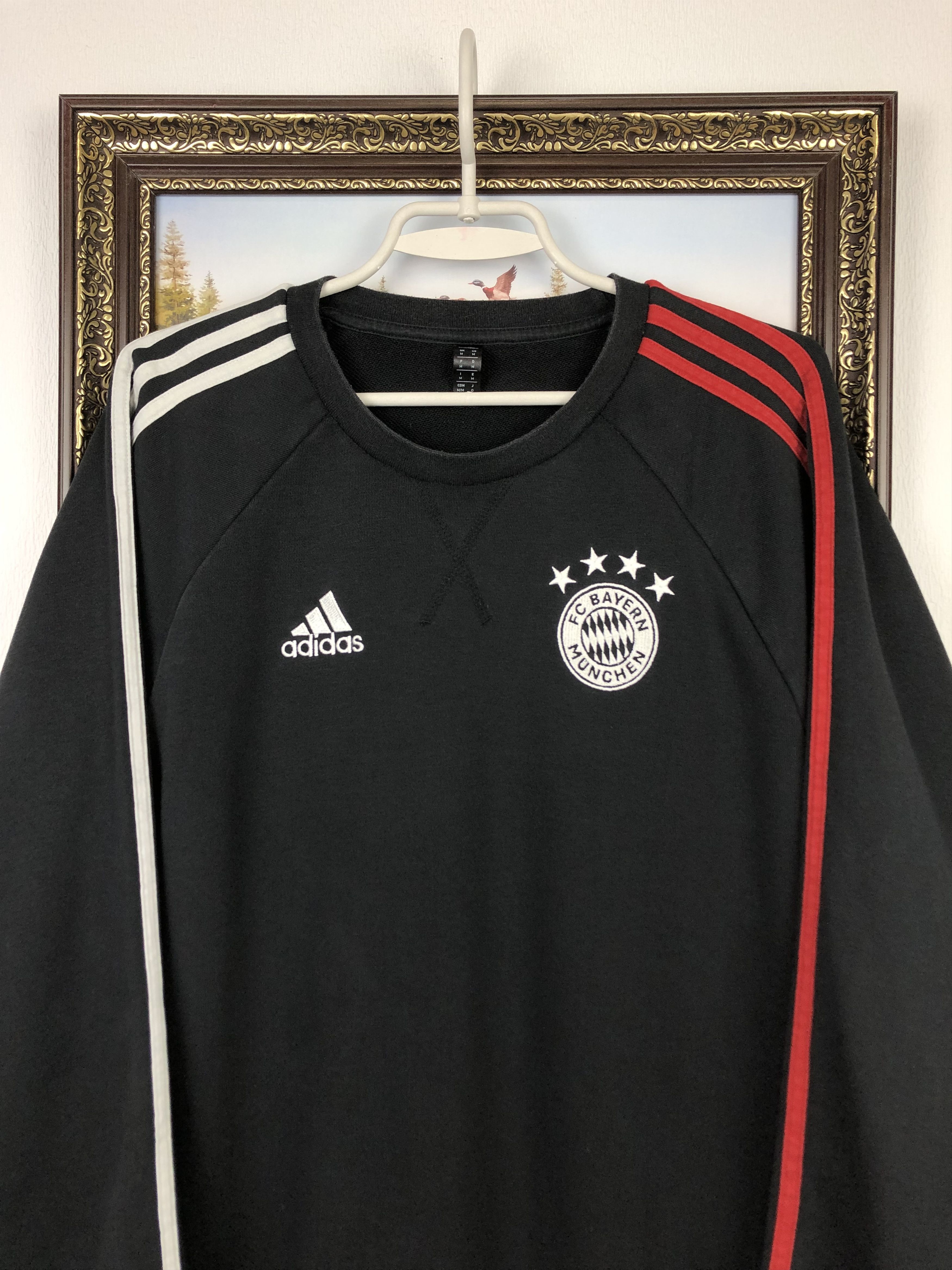 Adidas Adidas Bayern Munich Football Sweatshirt Black Soccer Track Size US M / EU 48-50 / 2 - 2 Thumbnail