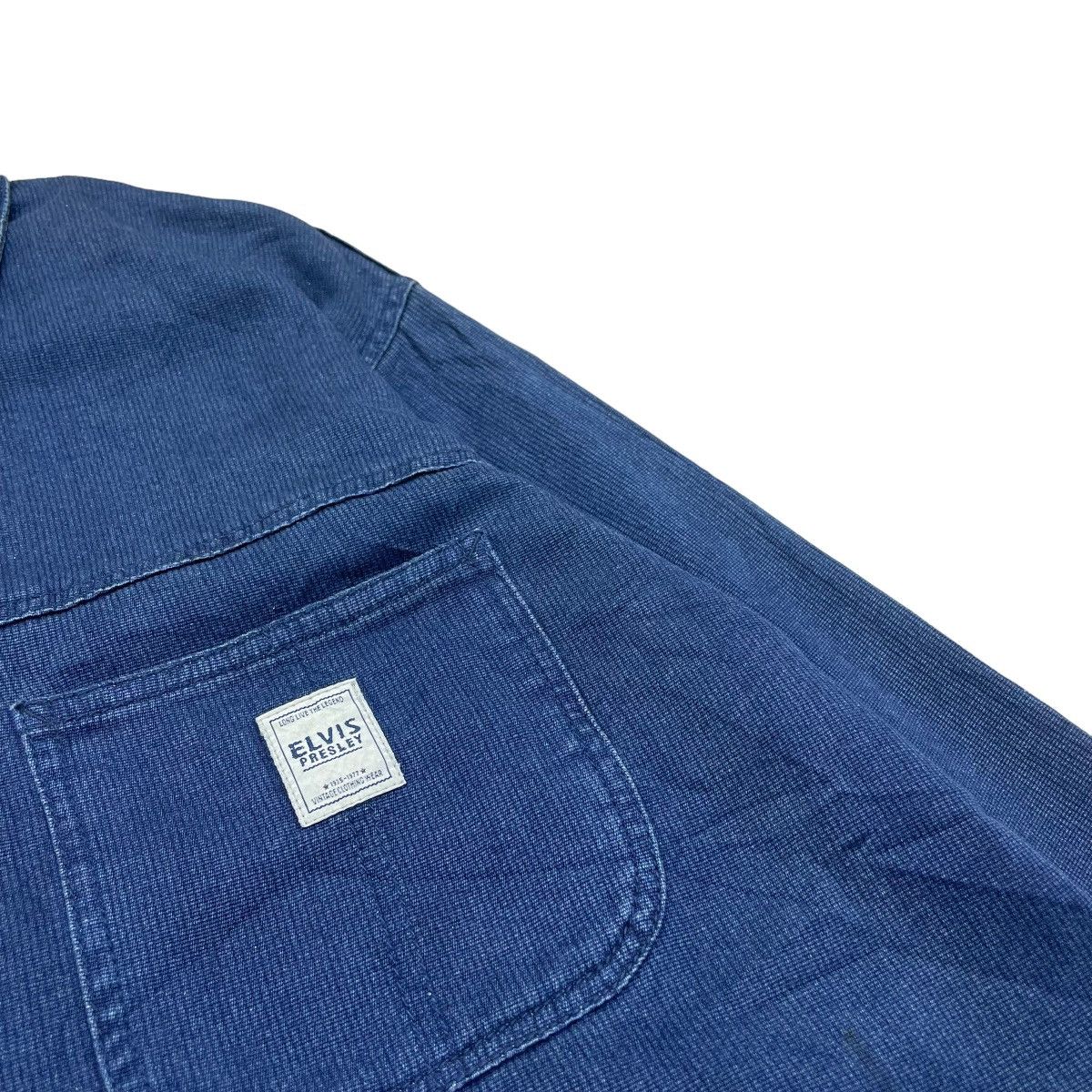 Band Tees Indigo Denim Jacket Elvis Presley Workwear Chore Jacket Size US M / EU 48-50 / 2 - 3 Thumbnail