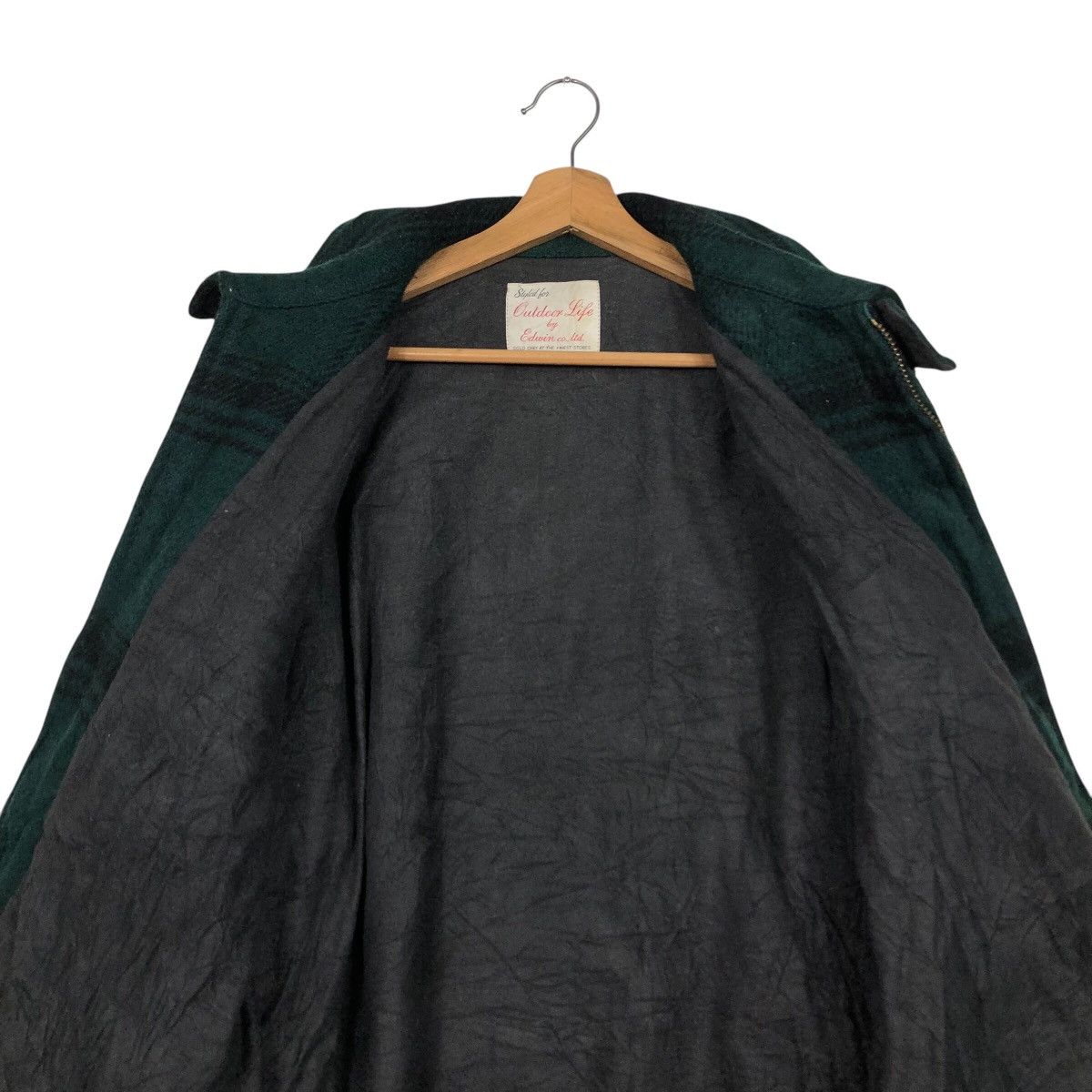 Edwin Vintage Wool Zipper Jacket Edwin Tokyo Fabric Tartan Design Size US L / EU 52-54 / 3 - 15 Thumbnail