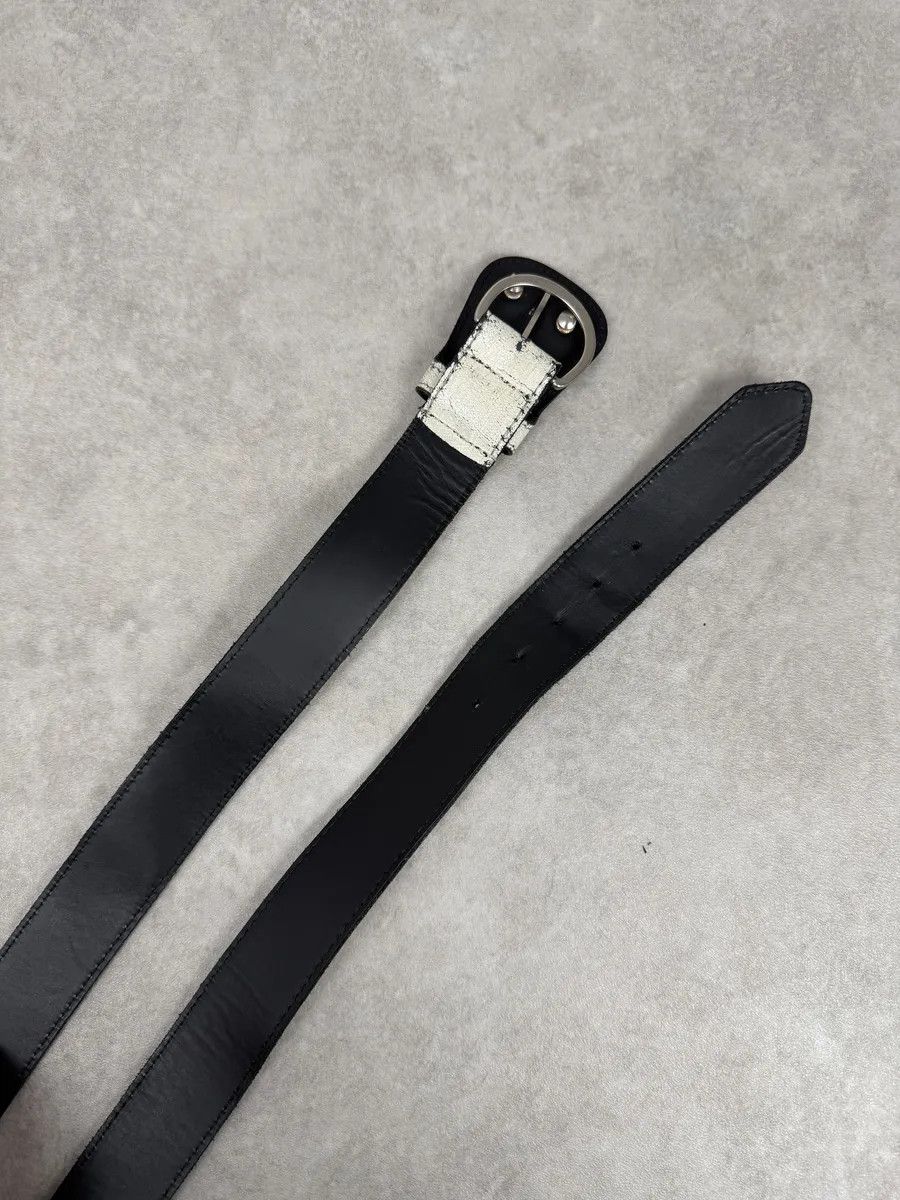 Maison Margiela 2012 Maison Margiela H&M White Painted Leather Belt Size ONE SIZE - 7 Thumbnail