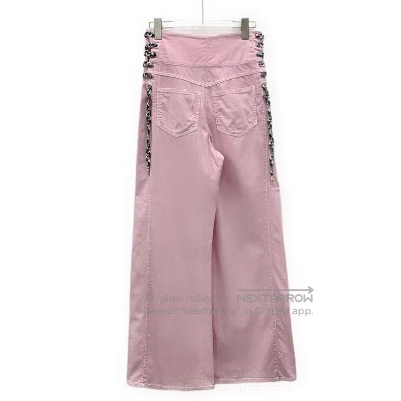 Chanel Chanel Light pink woven tie cotton casual straight denim t Size 24" / US 00 / IT 34 - 2 Thumbnail