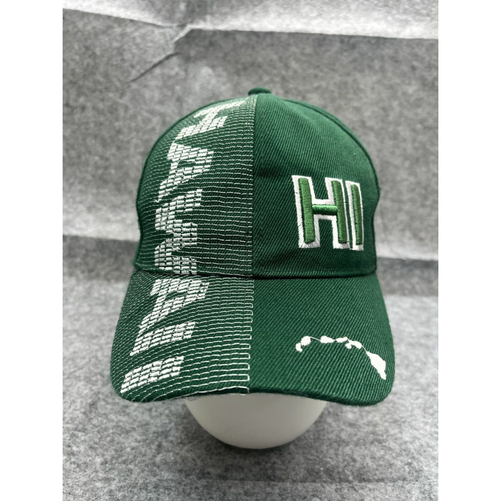 Vintage Island Crew Hawaii Hat Adult One Size Green 100% Polyester Beach Size ONE SIZE - 2 Thumbnail