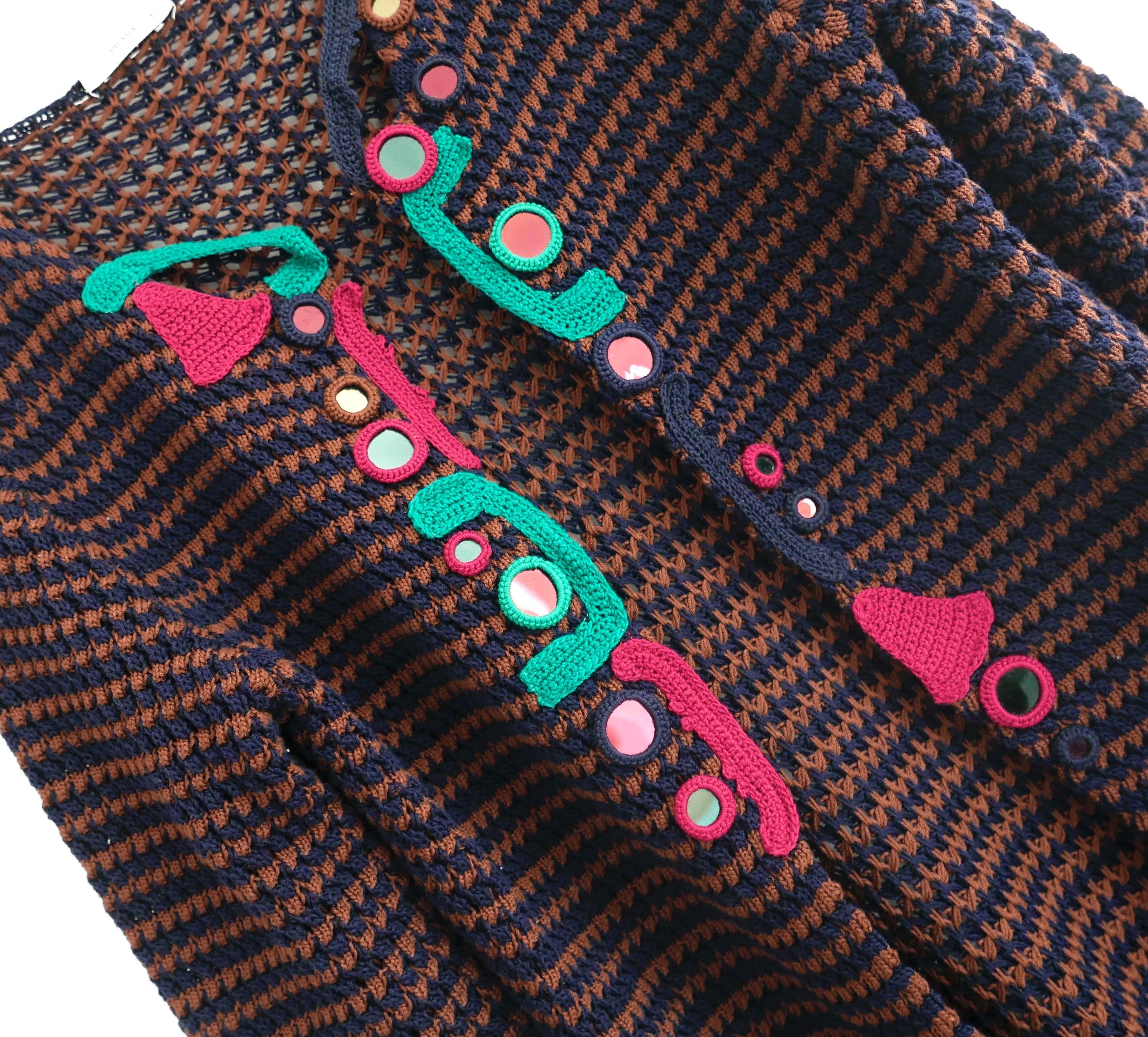 Prada Prada Spring 2005 Crochet Embellished Cardigan Coat Size M / US 6-8 / IT 42-44 - 2 Thumbnail