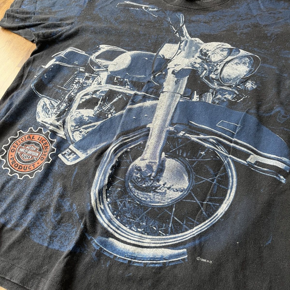 Harley Davidson × Vintage Harley Davidson All over print motorcycle shirt Size US XL / EU 56 / 4 - 2 Thumbnail