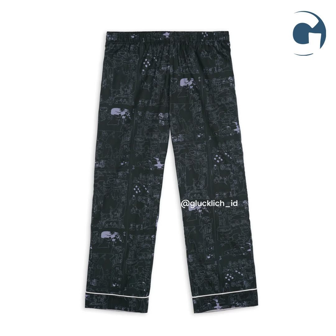Brain Dead Brain Dead, Hedgehog Pajama Bottom in Forest Green Size US 27 - 1 Thumbnail