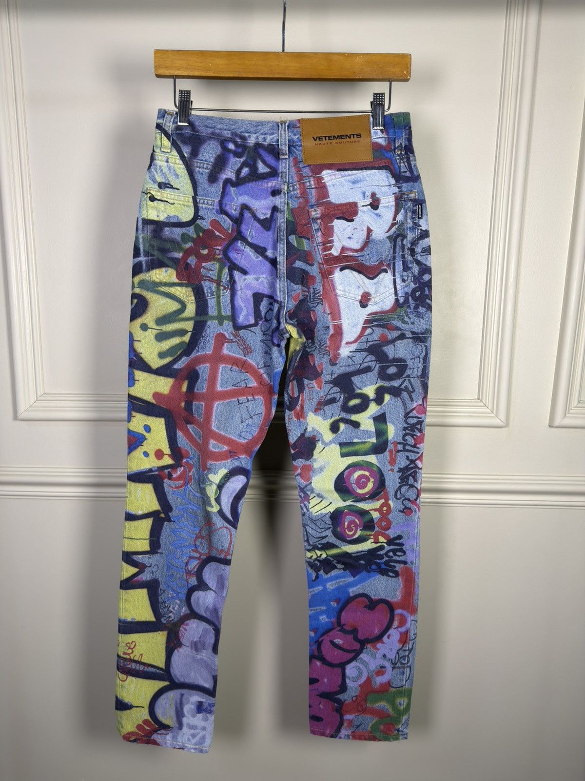 Vetements *RARE* DEMNA GVASALIA RUNWAY GRAFFITI DENIM SLIM FIT Size US 29 - 10 Thumbnail