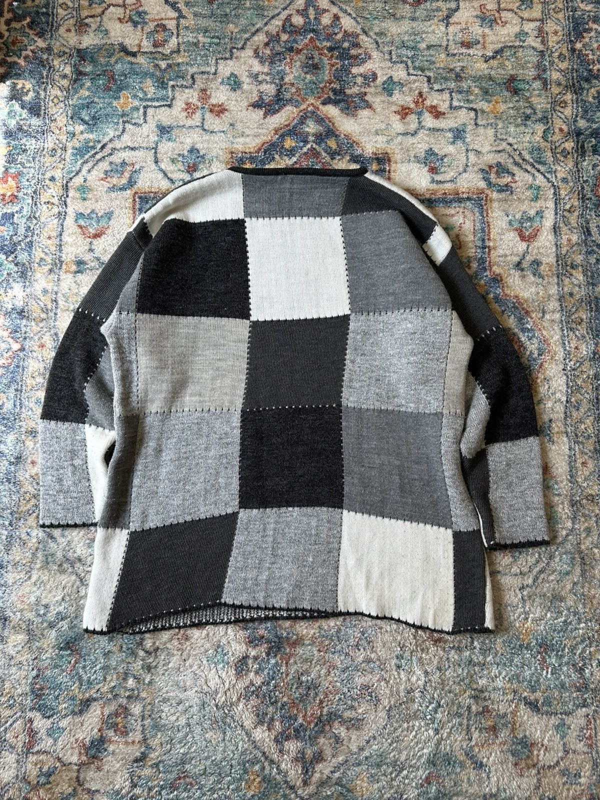 Vintage Vintage Jessie Greyscale Colour Blocking Sweater Large Size L / US 10 / IT 46 - 2 Thumbnail