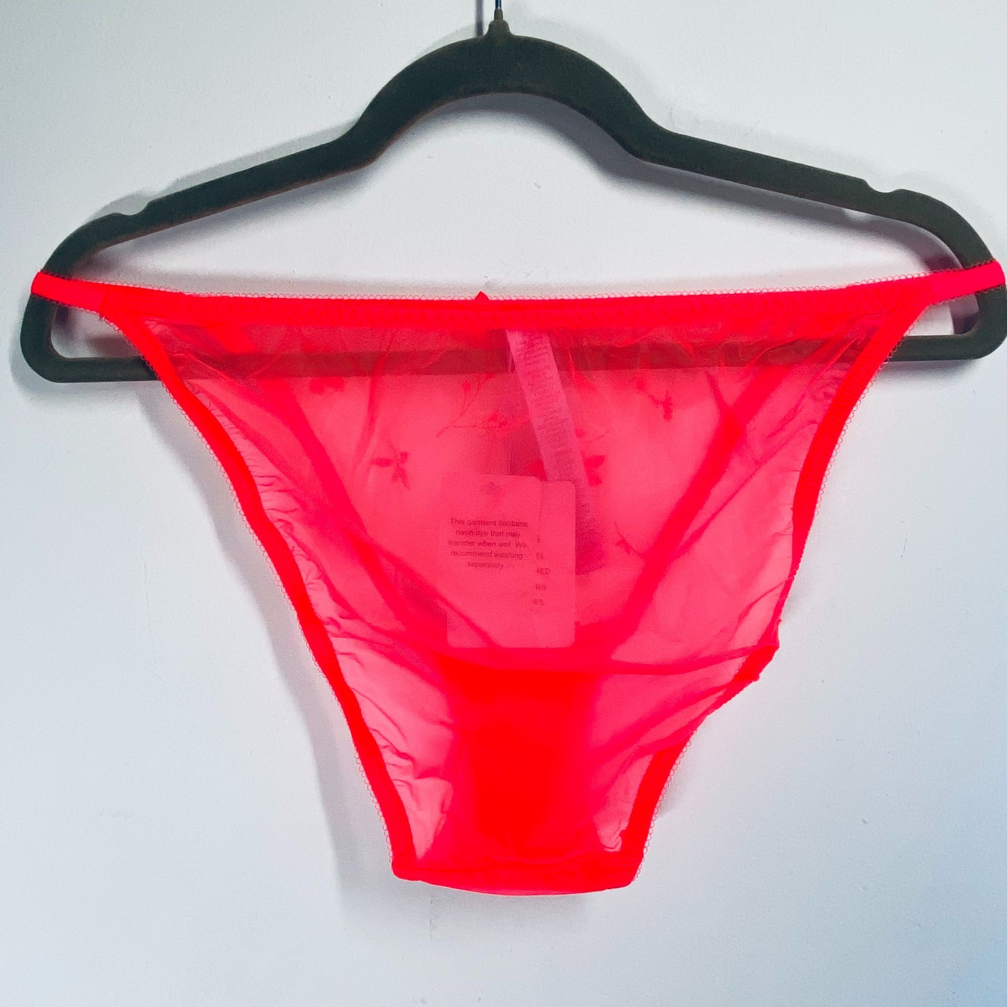 Other Savage X Fenty Red Floral Sheer Bikini Panties 2X Size ONE SIZE - 3 Thumbnail