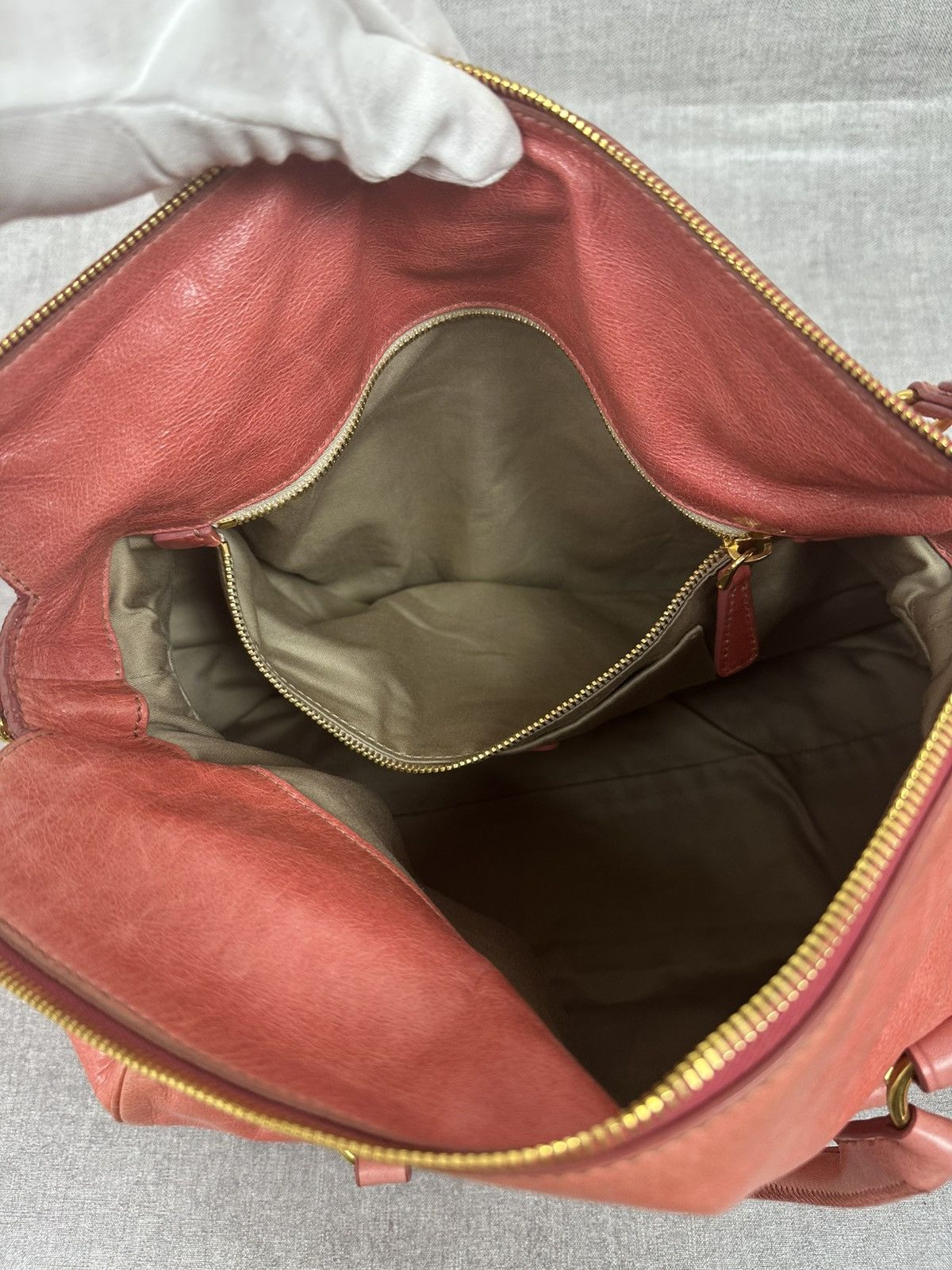 Miu Miu Miu Miu Vitello Lux Bow Bag — Coral Pink Leather — Size 26 Size ONE SIZE - 17 Thumbnail