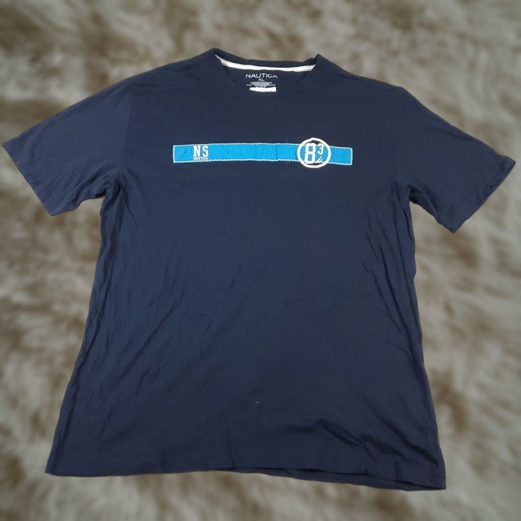 Nautica Nautica T Shirt Mens XL Blue Crew Neck Short Sleeve Cotton Logo Casual - Men XL Blue Nautica Shirt (Adult) Size US XL / EU 56 / 4 - 1 Thumbnail