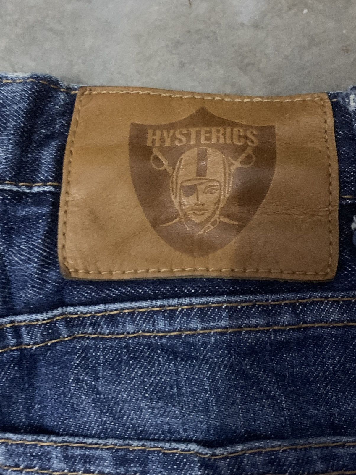 Hysteric Glamour X Oakland Raiders Distress Denim Jeans