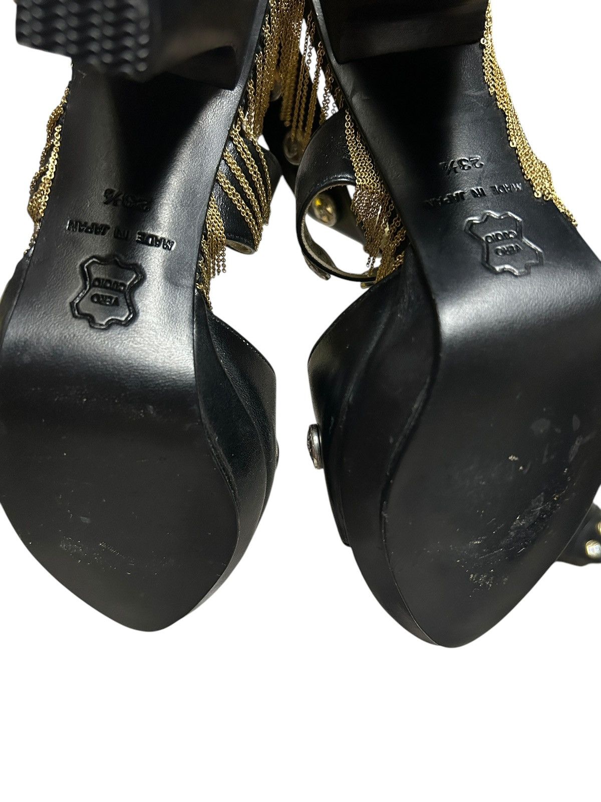 Mastermind World Runway Chain Fringe Strap Heels Size US 7 / IT 37 - 8 Thumbnail