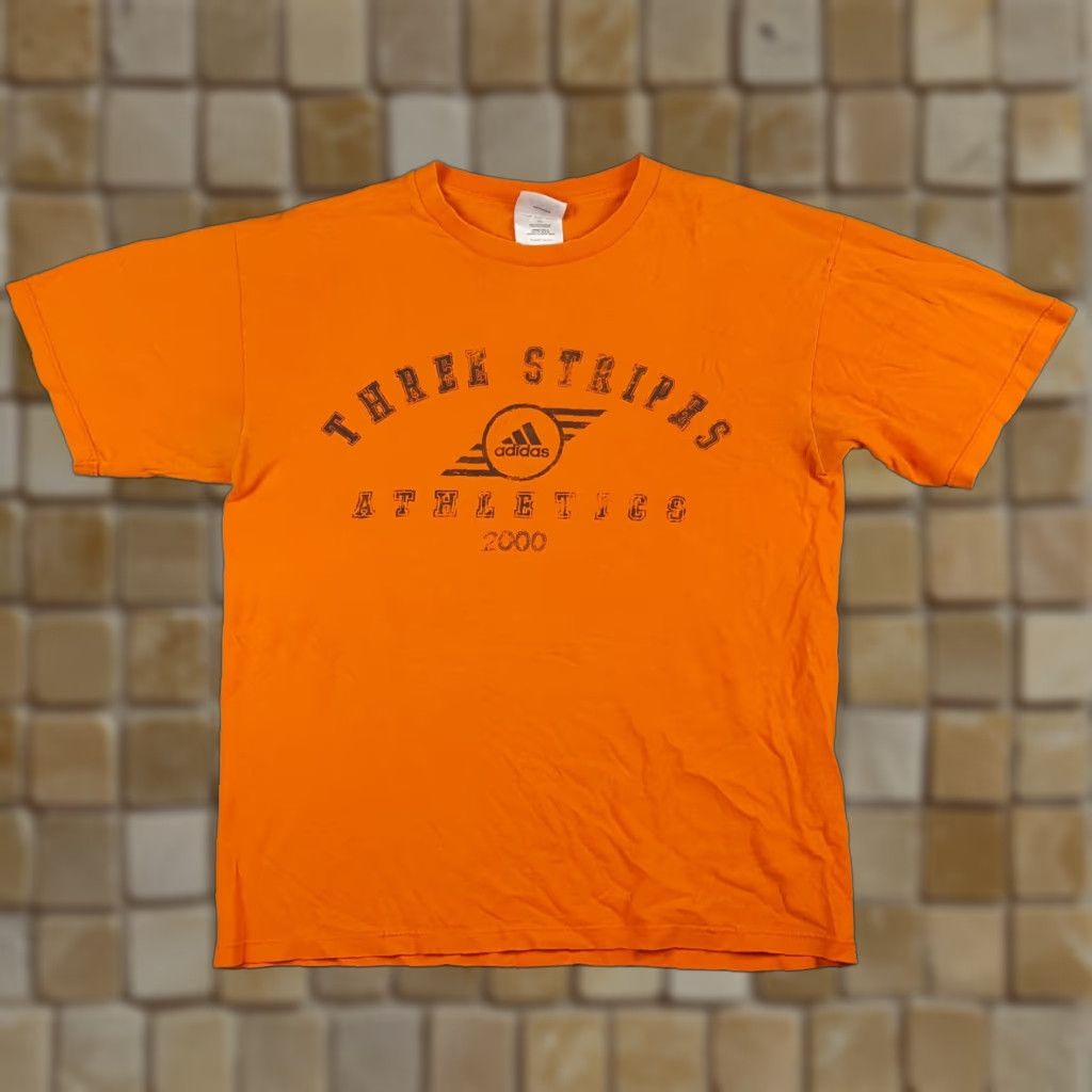 Adidas VINTAGE Adidas Three Stripe Spell Out Logo Men's M T Shirt Size US M / EU 48-50 / 2 - 1 Thumbnail