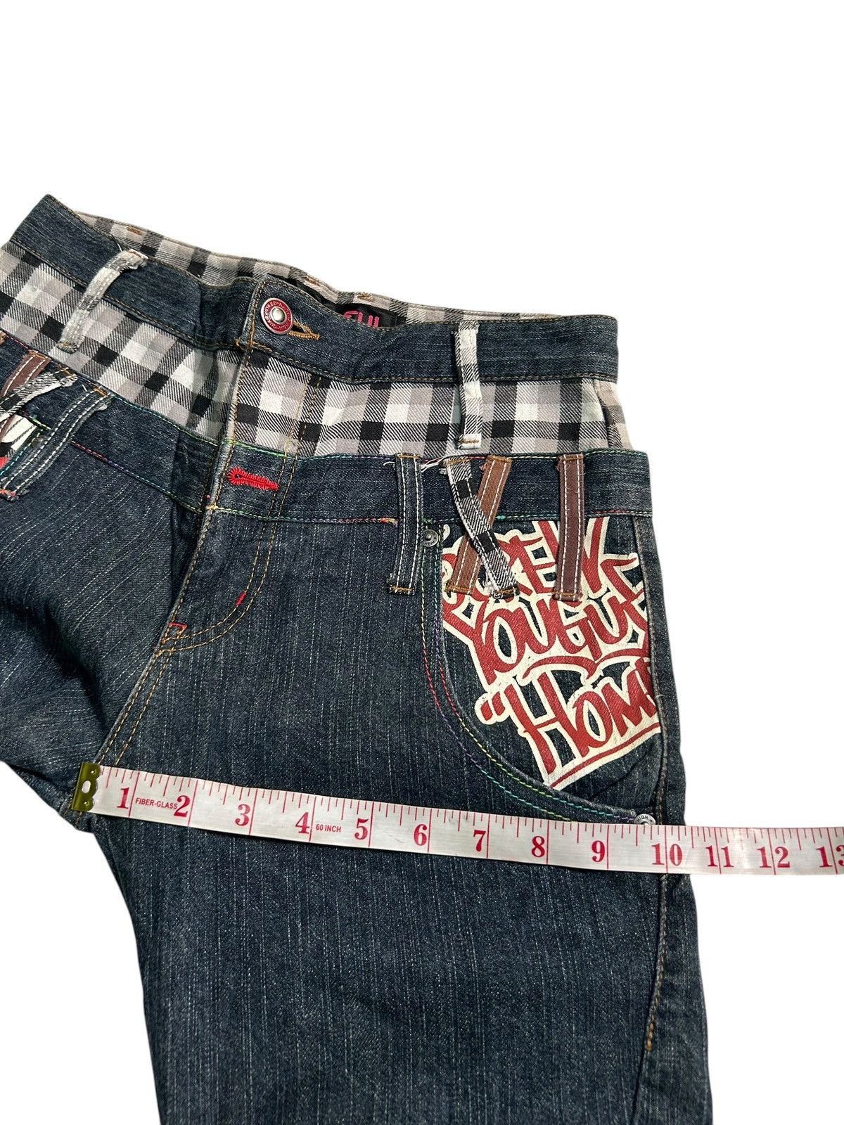 Japanese Brand × Kapital × Vintage Double Waist Japanese Punk Style Denim Jeans Size US 28 / EU 44 - 15 Thumbnail