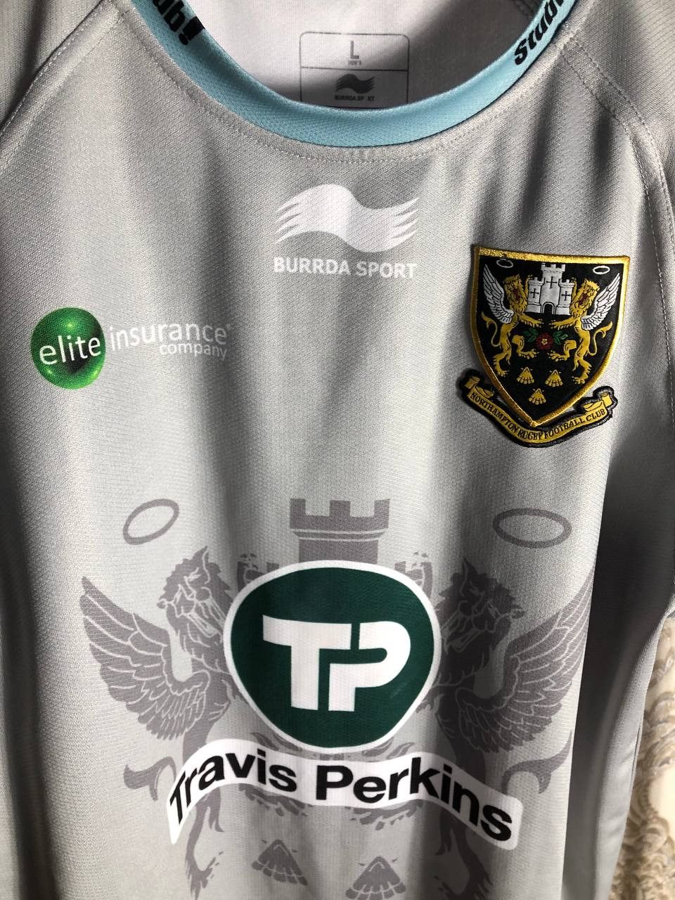 Vintage Very Rare Northampton England Rugby Football Jersey Retro Size US L / EU 52-54 / 3 - 4 Thumbnail