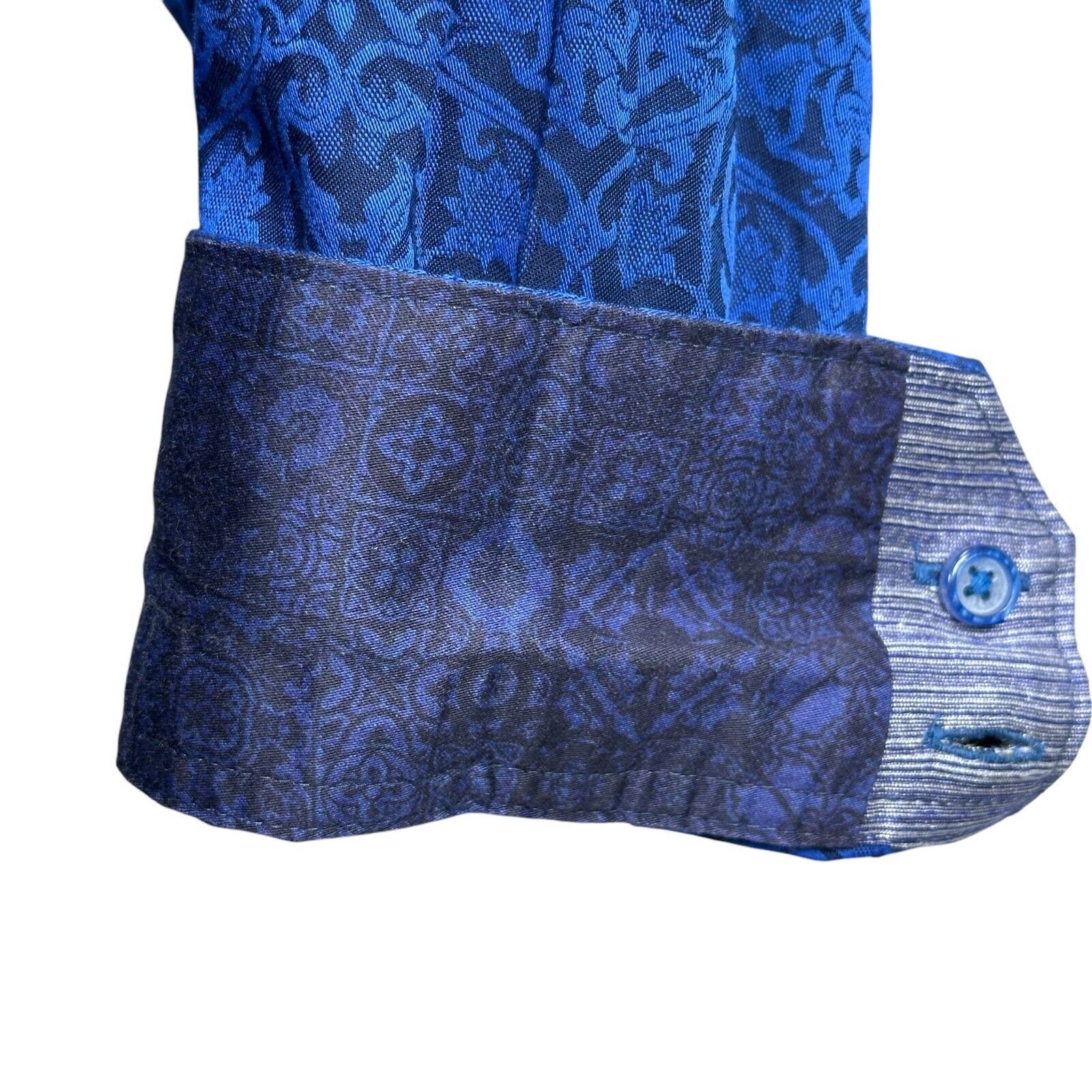 Robert Graham Robert Graham Shirt Men's 3XL XXXL Blue Damask Flip Cuff Size US XXL / EU 58 / 5 - 5 Thumbnail