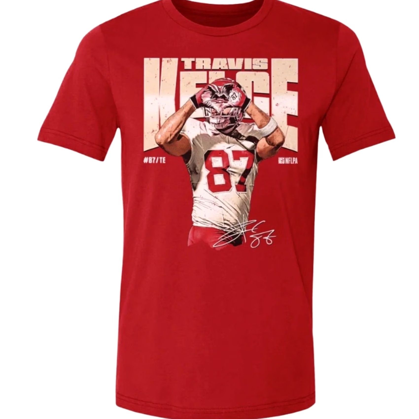 Vintage 500 Level Travis Kelce Heart Kansas City Chiefs T-Shirt Red Size L Adult Mens Size US L / EU 52-54 / 3 - 2 Thumbnail